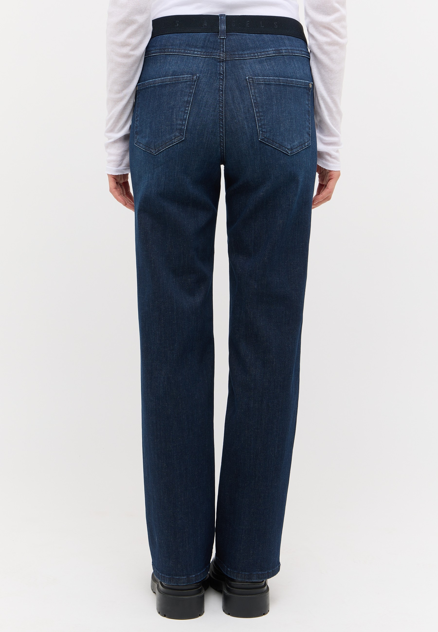 ANGELS 5-Pocket-Jeans »L. SPORTY« weite Passform, mit Gürtelschlaufen, 1-Knopf-Form