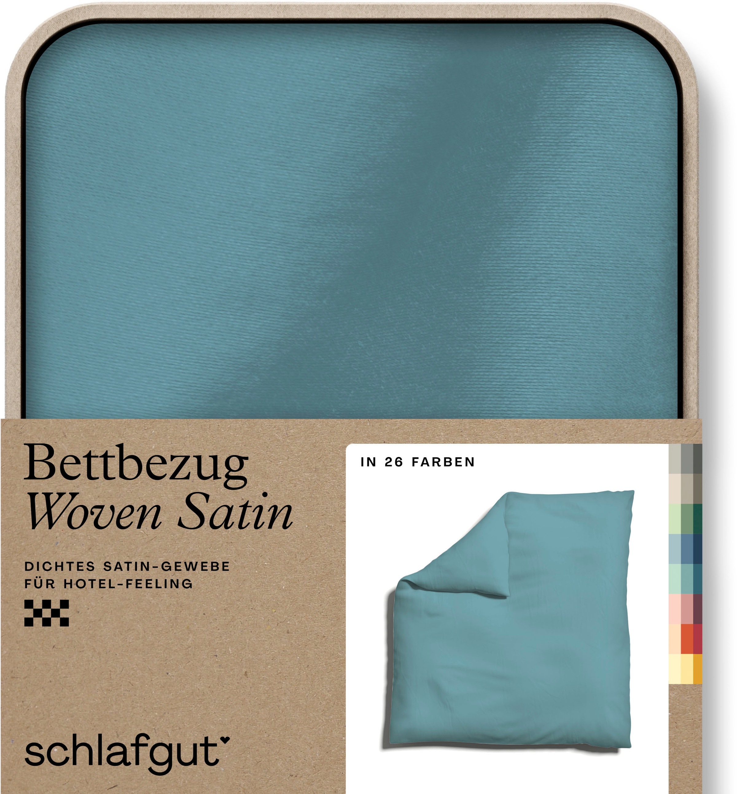 Schlafgut Bettbezug "Premium Woven Satin, 100% Baumwolle, Fadendichte 300TC" besonders dicht gewebt, Mix & Match: passender Kissenbezug erhältlich