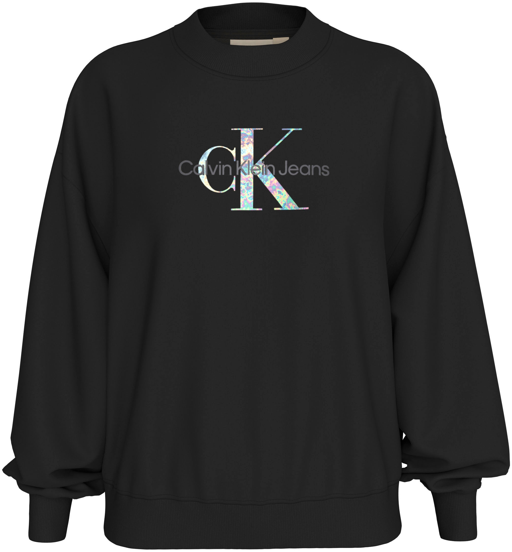 Calvin Klein Jeans Sweatshirt »GLOSSY MONOLOGO REGULAR CREWNECK«, mit Logodruck