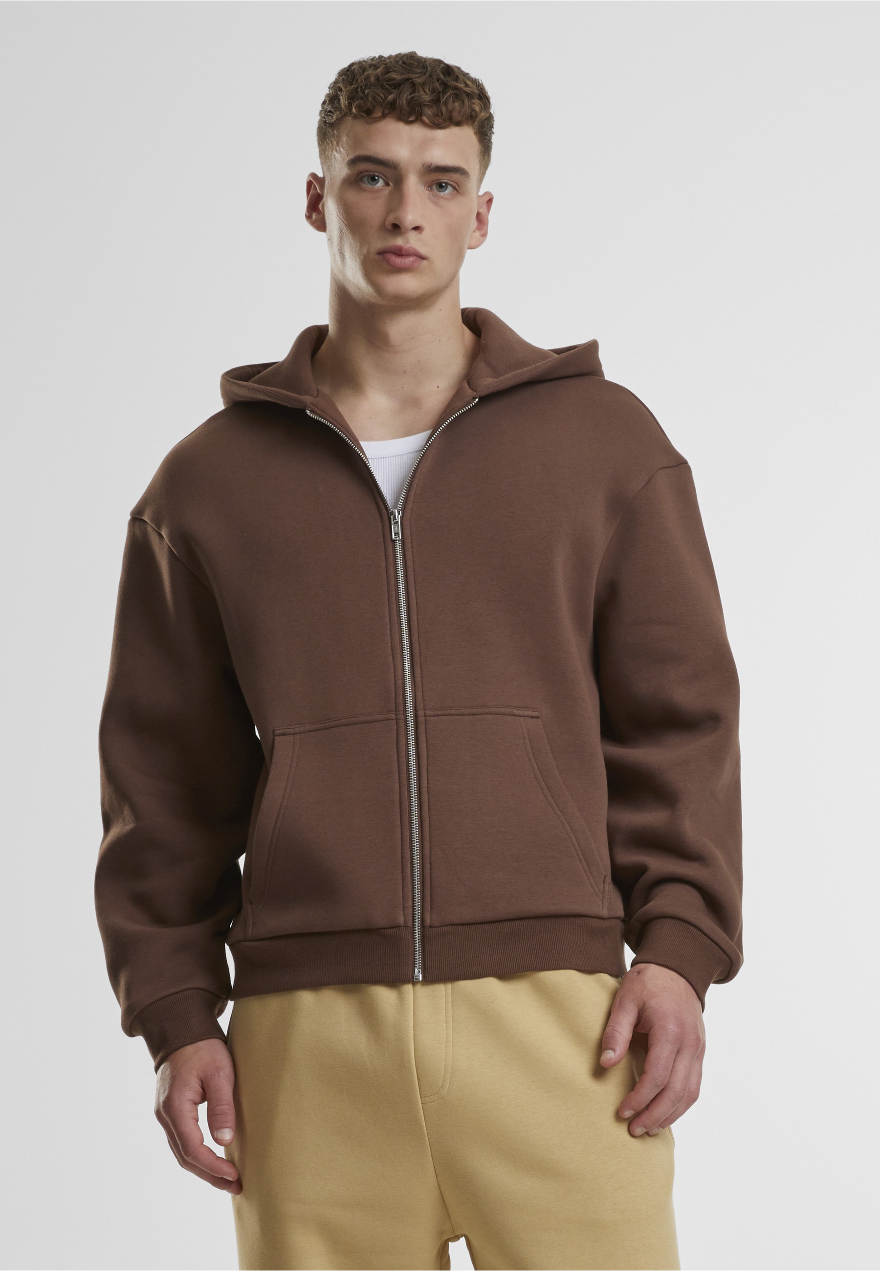 URBAN CLASSICS Strickpullover "Urban Classics Fluffy Zip Cardigan" 1 tlg. günstig online kaufen