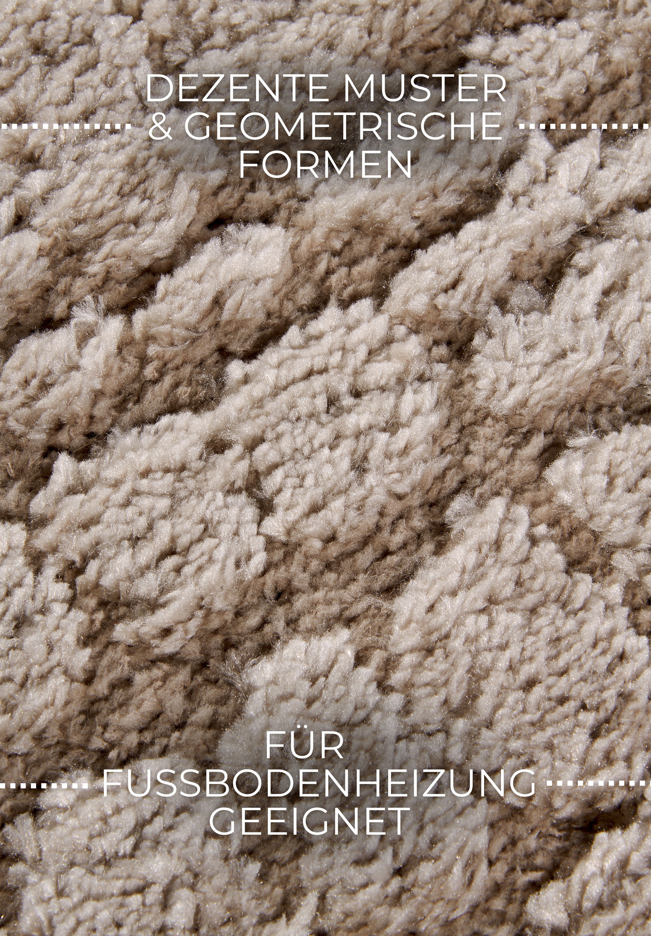 ELLE DECORATION Designteppich »Artistique«, rechteckig, 18 mm Höhe, Hochflor, Shaggy, Läufer, weich, Langflor, modern, Hoch Tief Effekt