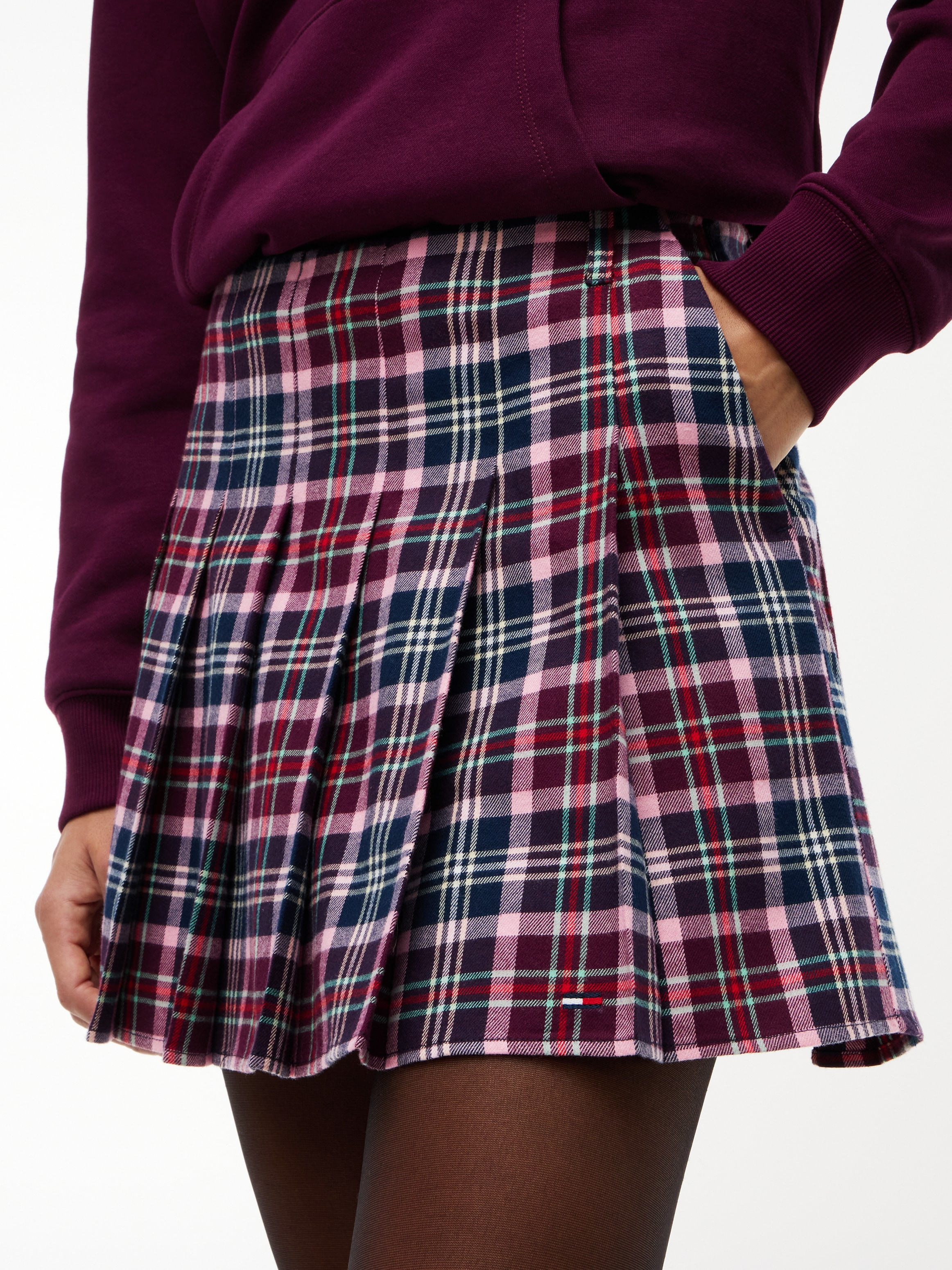 Tommy Jeans Plisseerock "TJW PLEATED SKIRT" Baumwolle