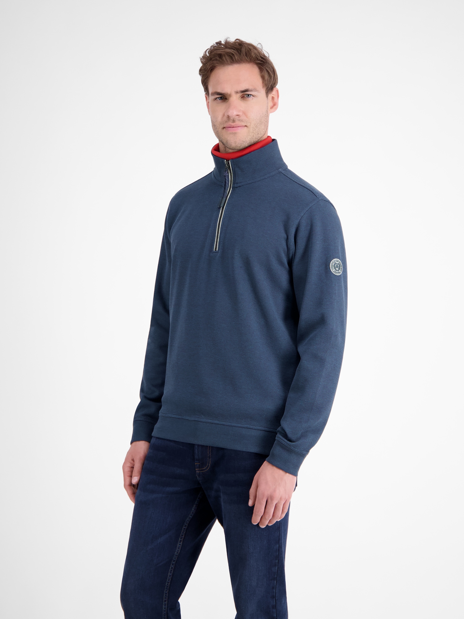 LERROS Sweatshirt »LERROS Unifarbener Sweattroyer für Herren«