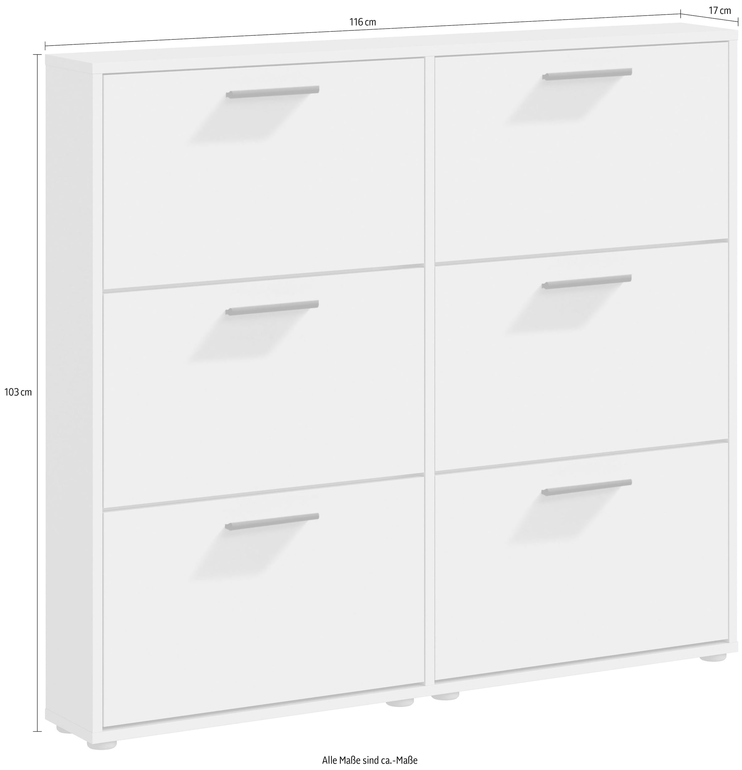 HBZ Schuhkipper »Sam Schuhkipper, Schuhschrank BxHxT 116x103x17 cm« 1 Stk. tlg. Breite 116cm, FSC-Mix Credit