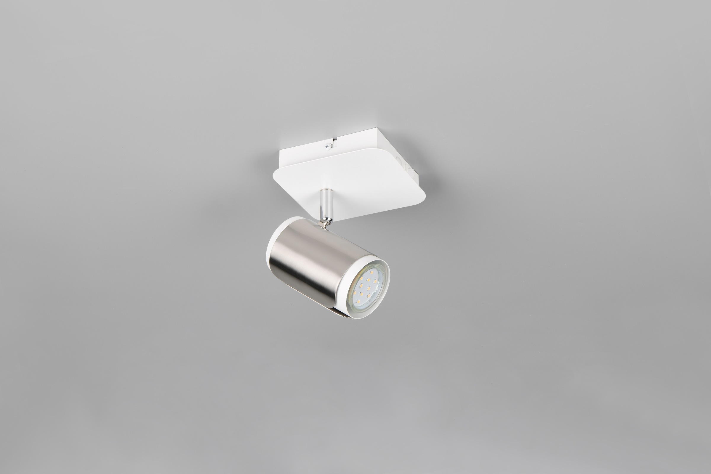TRIO Leuchten Deckenstrahler »GILLAN, Spot 1-flammig, exkl 1x GU10 max 10W, 12x12x16,5 cm (B/H/T)«, 1 flammig, Leuchtmittel GU10 | Leuchtmittel wechselbar, als Wandstrahler oder Deckenstrahler montierbar, mit Kippschalter