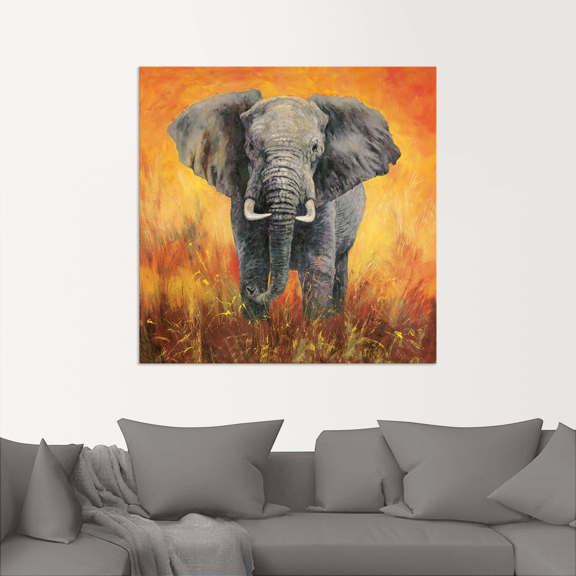 Artland Wandbild »Porträt Elefant«, Elefanten Bilder, (1 St.), als Alubild, Outdoorbild, Leinwandbild in verschied. Größen