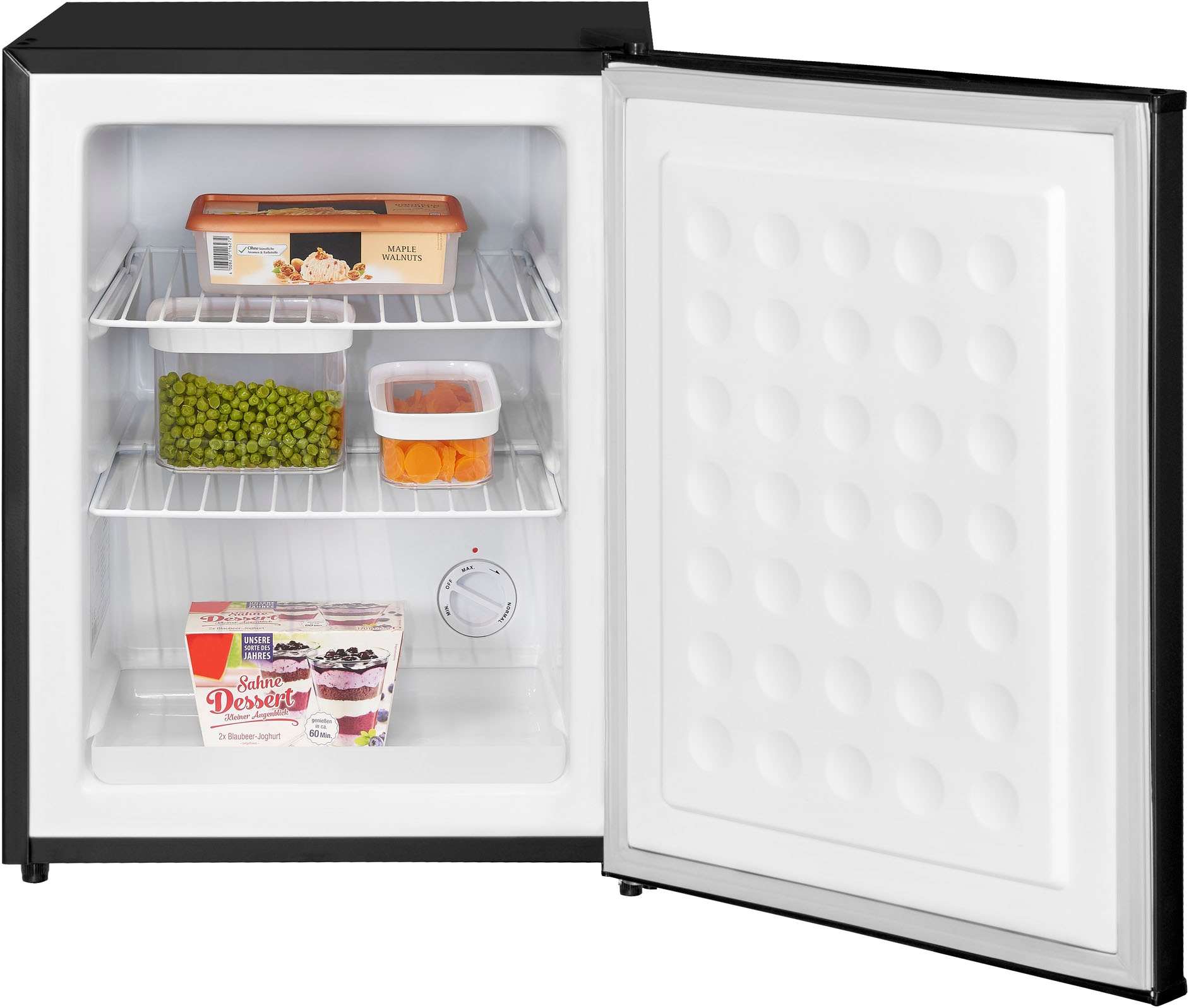 exquisit Gefrierschrank »GB60-150E schwarz« 62 cm hoch 47 cm breit Kompakt 4*Gefrierraum, energiesparend, flexibel aufstellbar