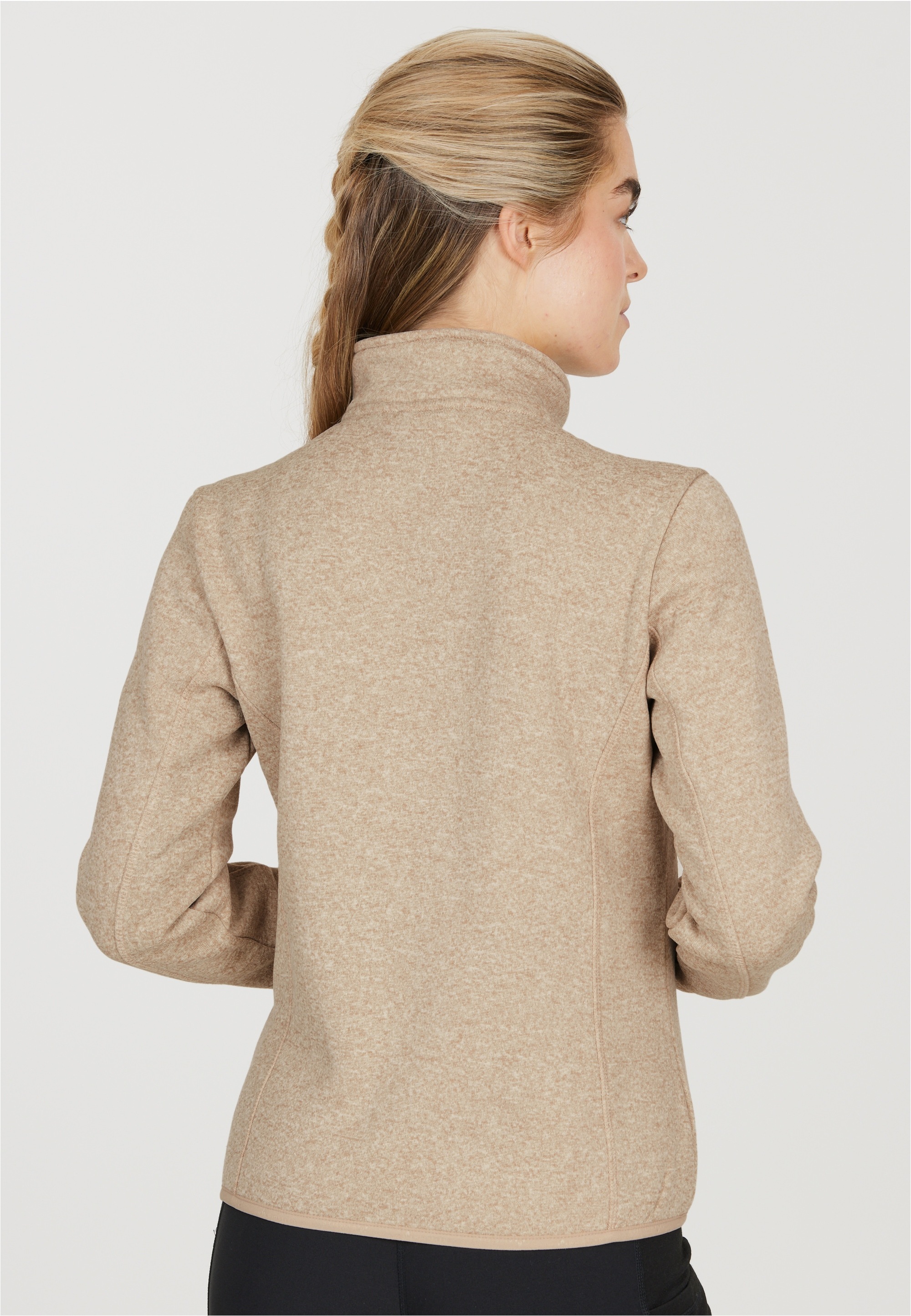 Fleecejacke WHISTLER "SAMANI", Damen, Gr. 48, beige, 100% Polyester, meliert, normal, hoch geschlossener Ausschnitt, Jacken Fleecejacke, aus schnell trocknendem Funktionsmaterial 3