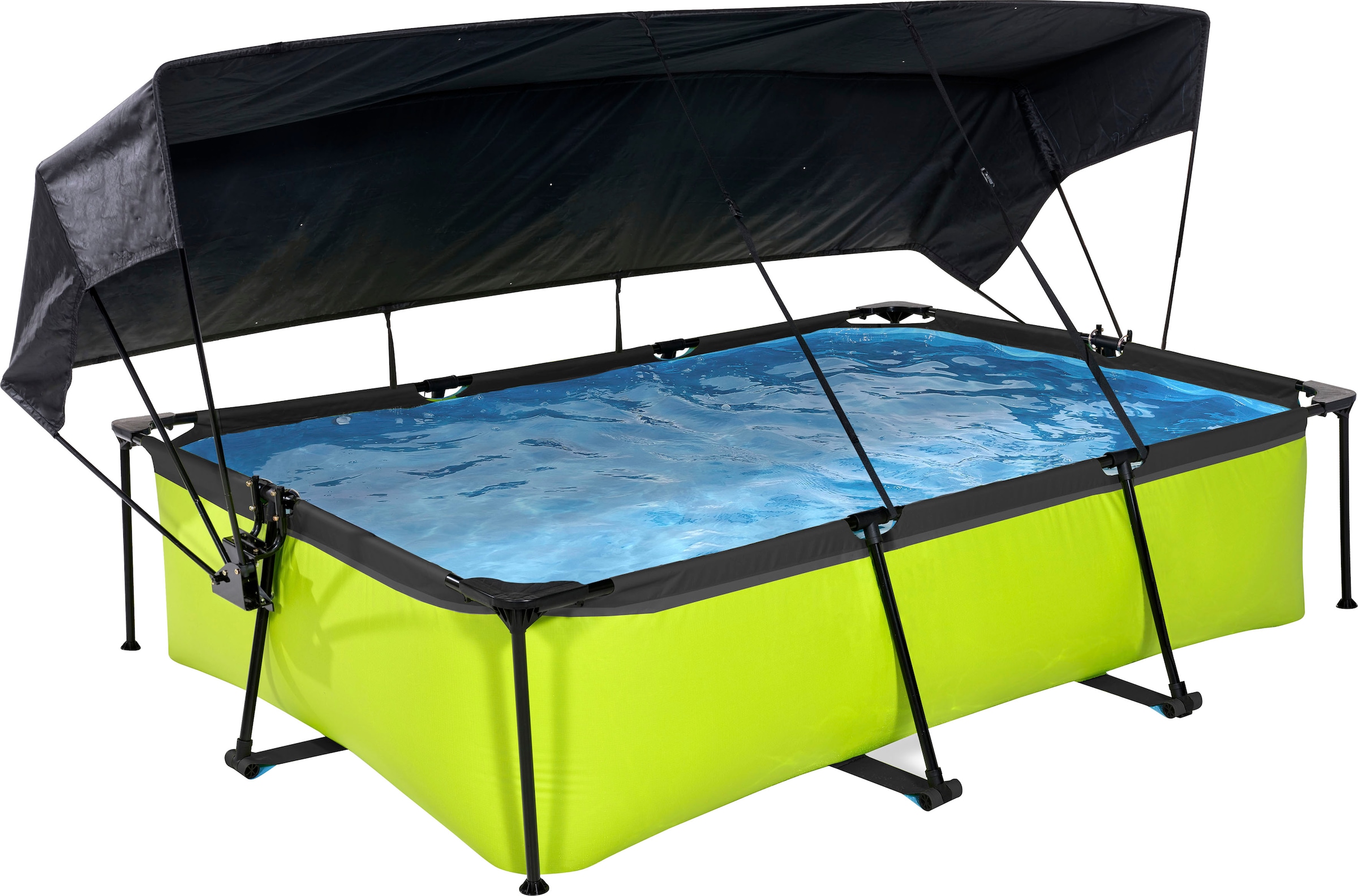EXIT Framepool BxLxH: 200x300x65 cm, mit Kartuschenfilter und Sonnensegel günstig online kaufen