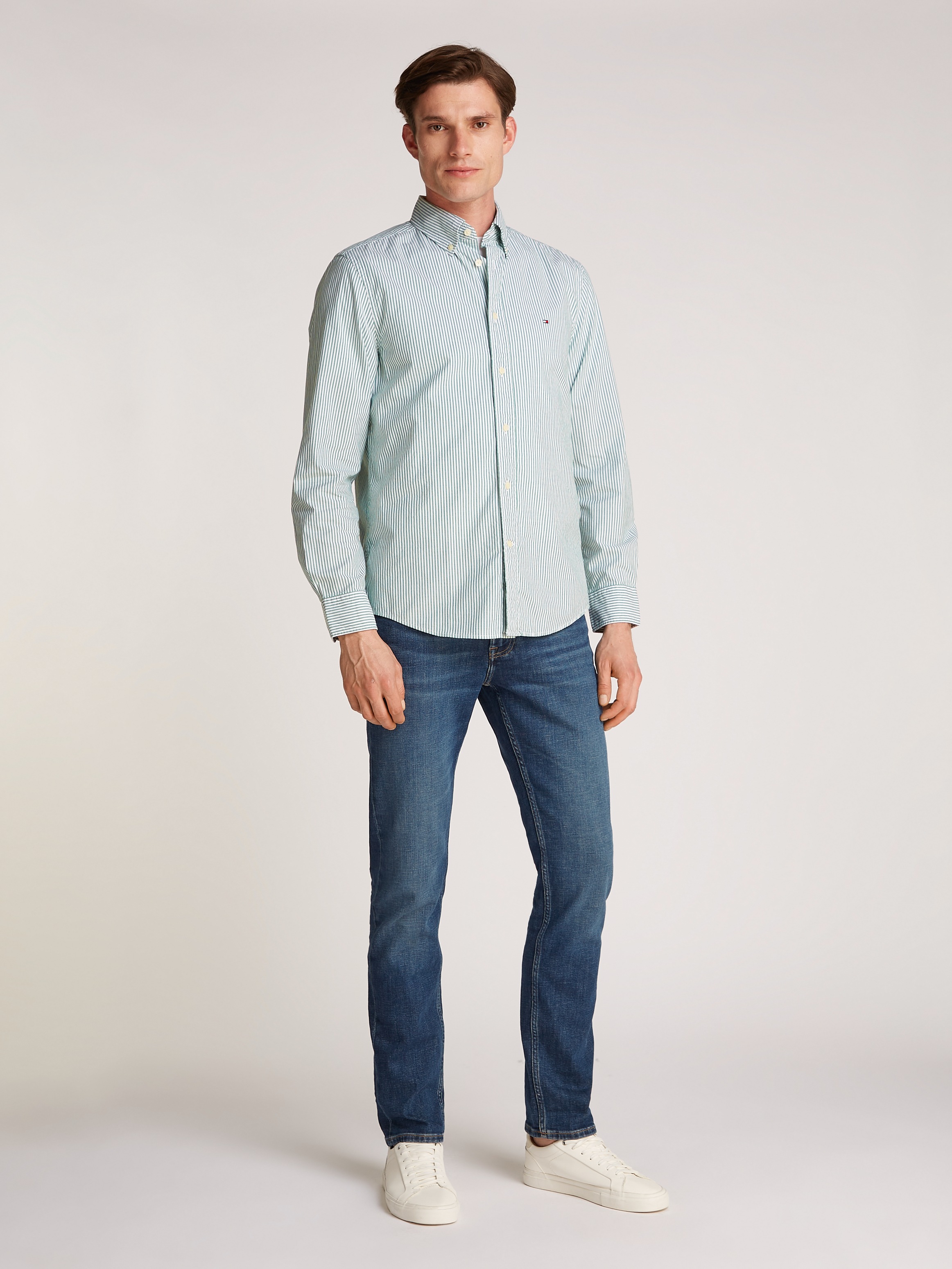 Tommy Hilfiger Langarmhemd »FLEX POPLIN CLASSIC STP RF SHIRT«, mit Sreifenmuster