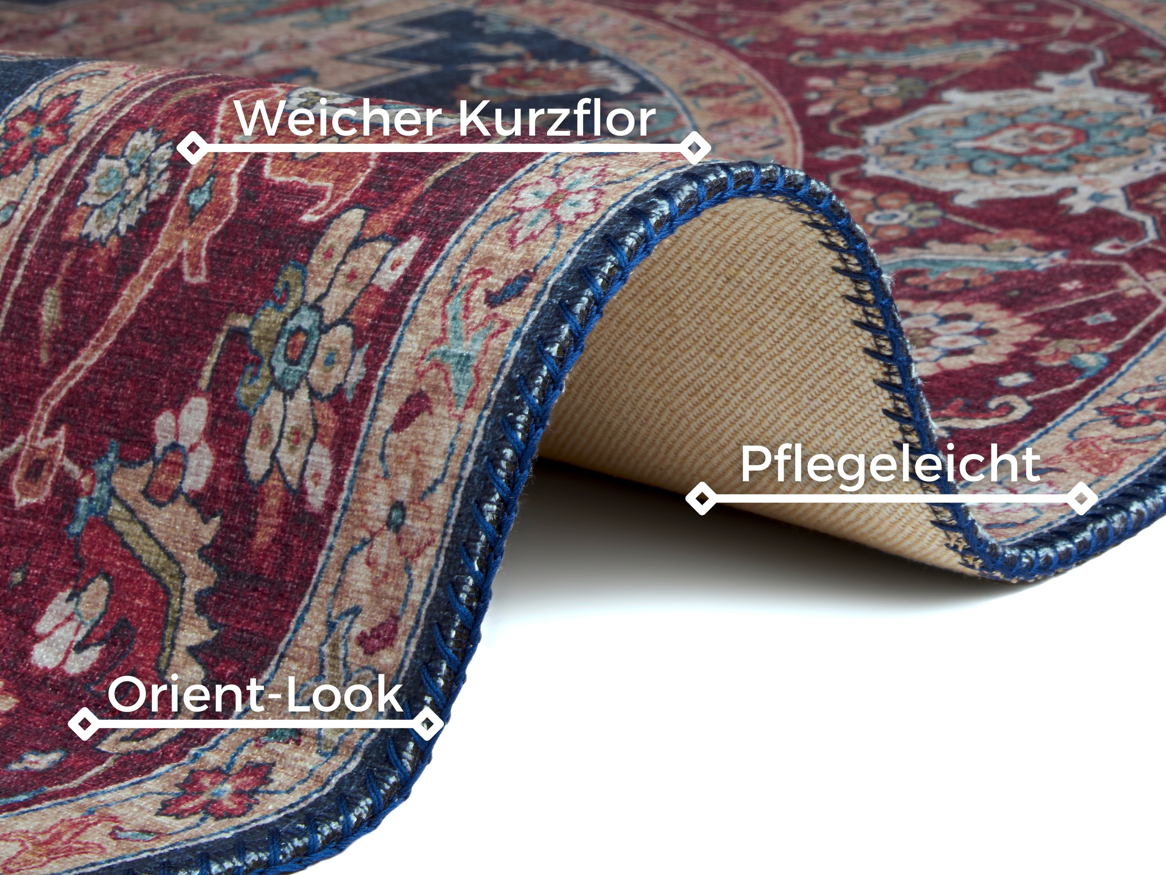 Thumbnail - HANSE Home Teppich "Sylla", rund, 5 mm Höhe, Orientalisch, Orient, Vintage, Wohnzimmer, Schlafzimmer, Esszimmer