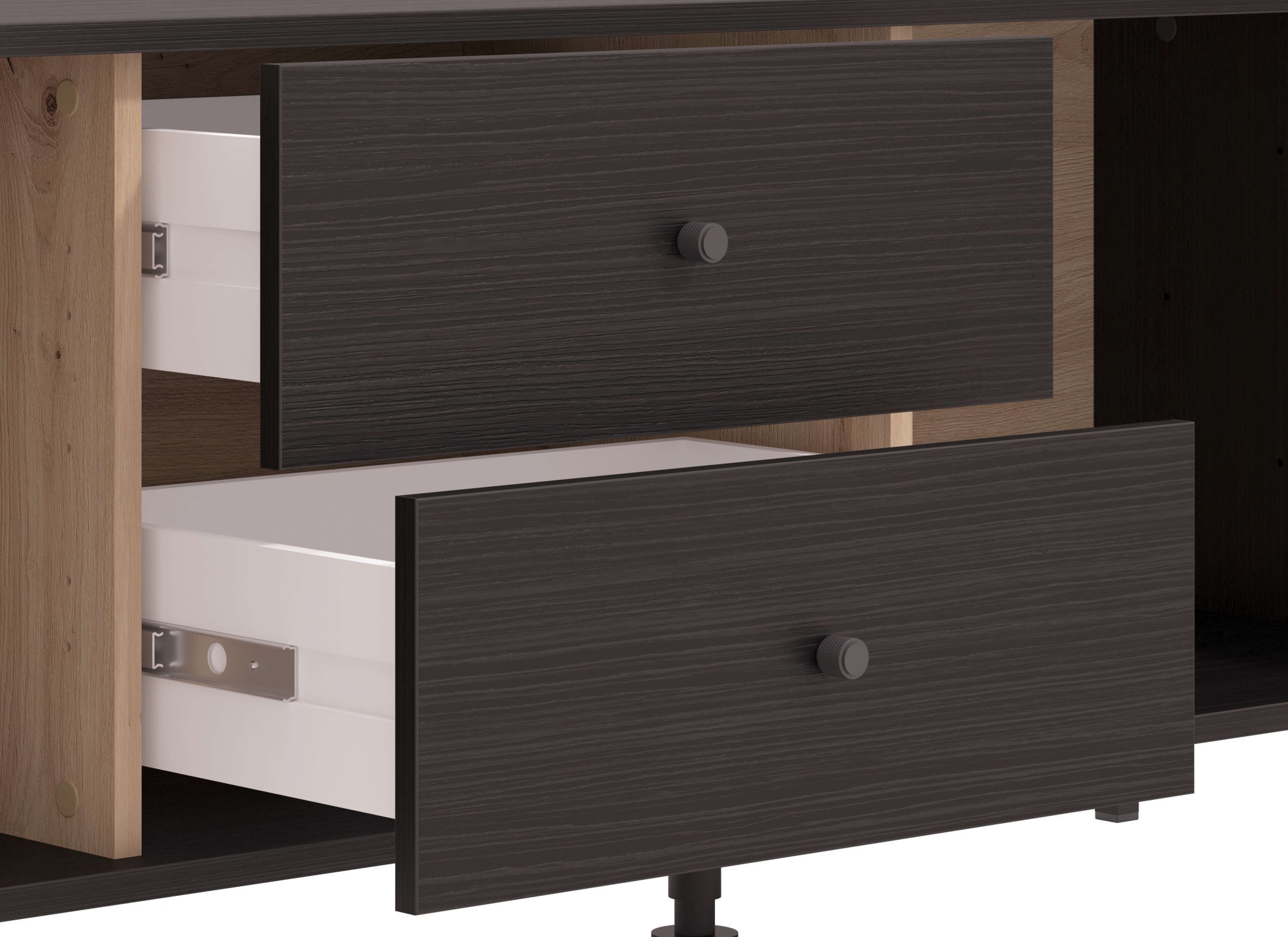 INOSIGN Lowboard »Correze, TV-Lowboard, TV-Schrank, TV-Ständer, Breite 157 cm«, Kommode mit 4 geschlossenen Fächern, mit 2 Türen, Holzoptik