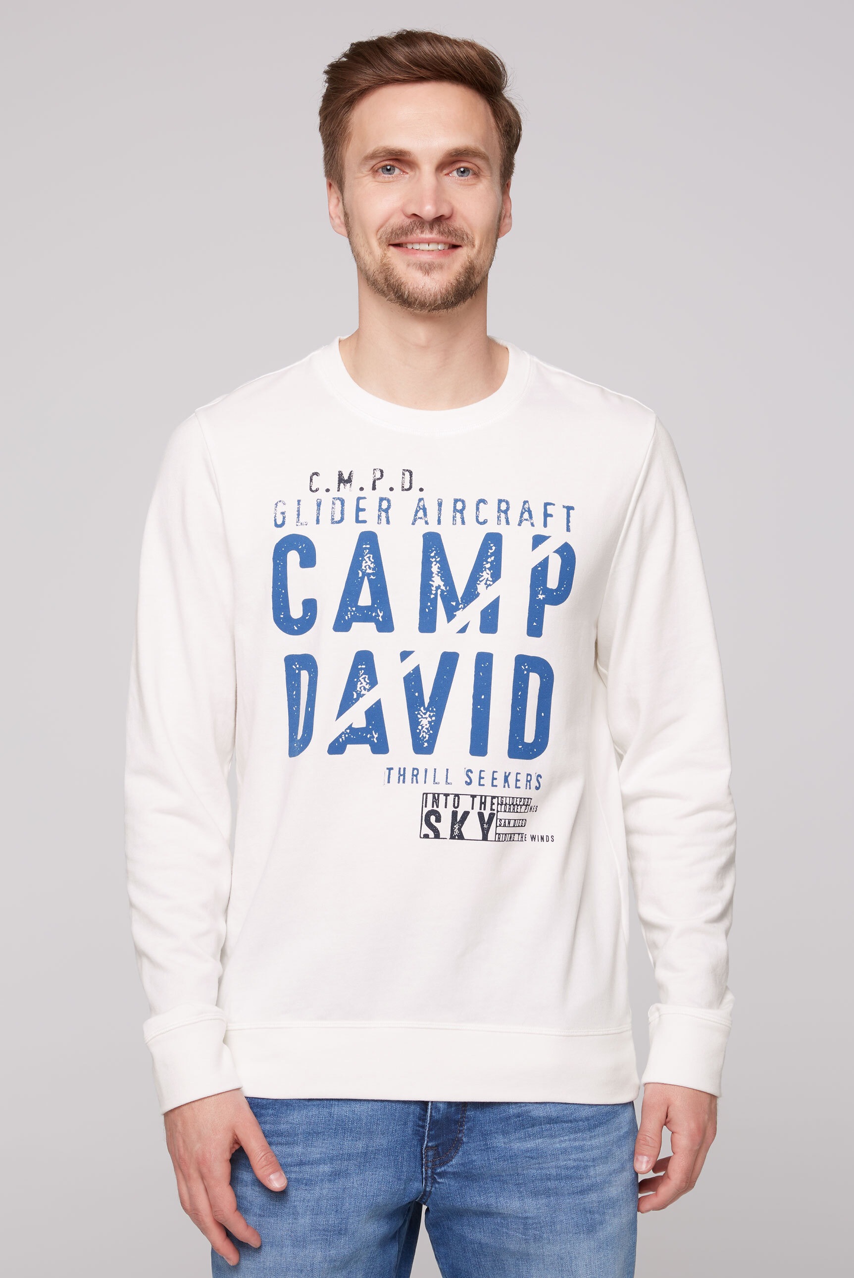 CAMP DAVID Sweater, mit Baumwolle