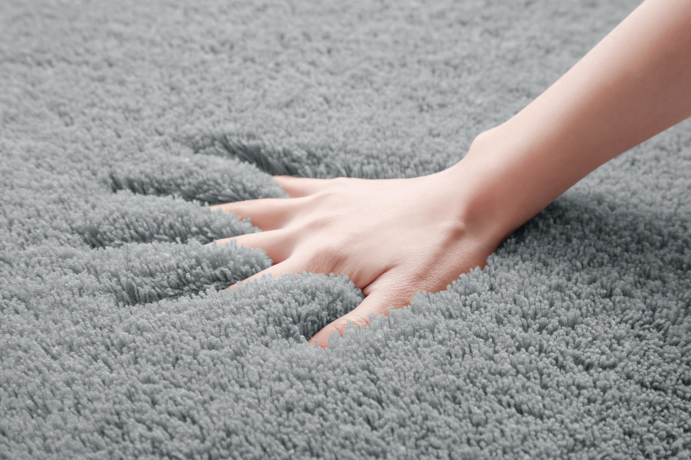 my home Badematte »Merida, Badvorleger, Badezimmer Teppich«, rutschhemmend beschichtet, fußbodenheizungsgeeignet-schnell trocknend-strapazierfähig, Badteppich, Uni Farben, rechteckig, rund & als 2-tlg. Set erhältlich