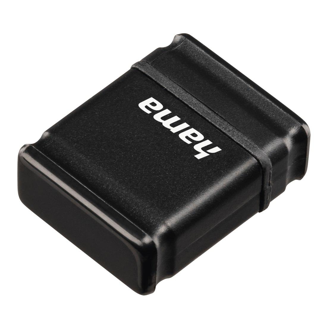HAMA USB-Stick "Smartly, USB 2.0, Schwarz", 64 GB, schwarz, USB-Sticks