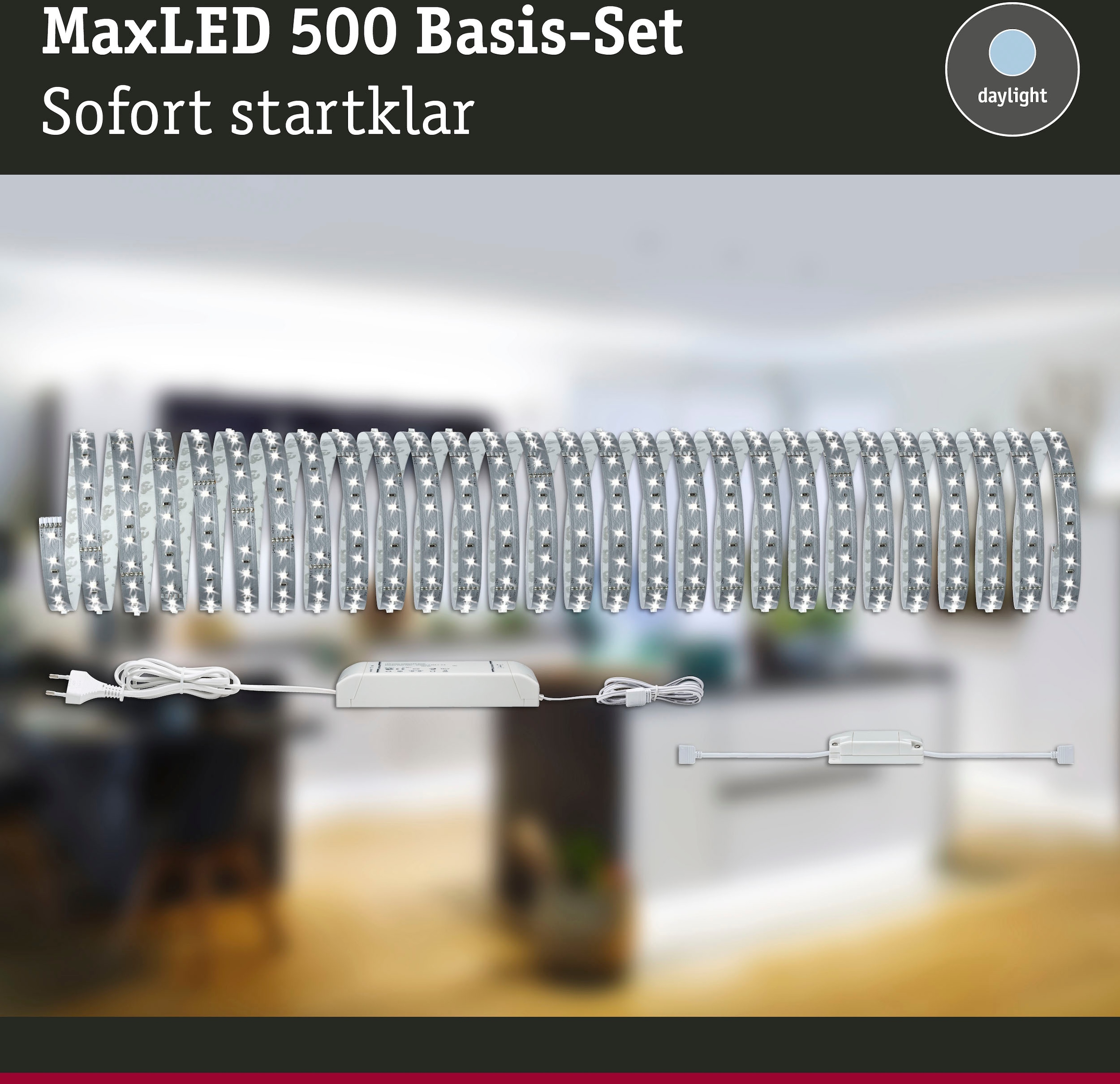 Paulmann LED-Streifen »MaxLED 500 50W Basisset Tageslichtweiß kaufen BAUR | 10m Home 6500K«, Basisset 550lm/m 1 Smart St.-flammig