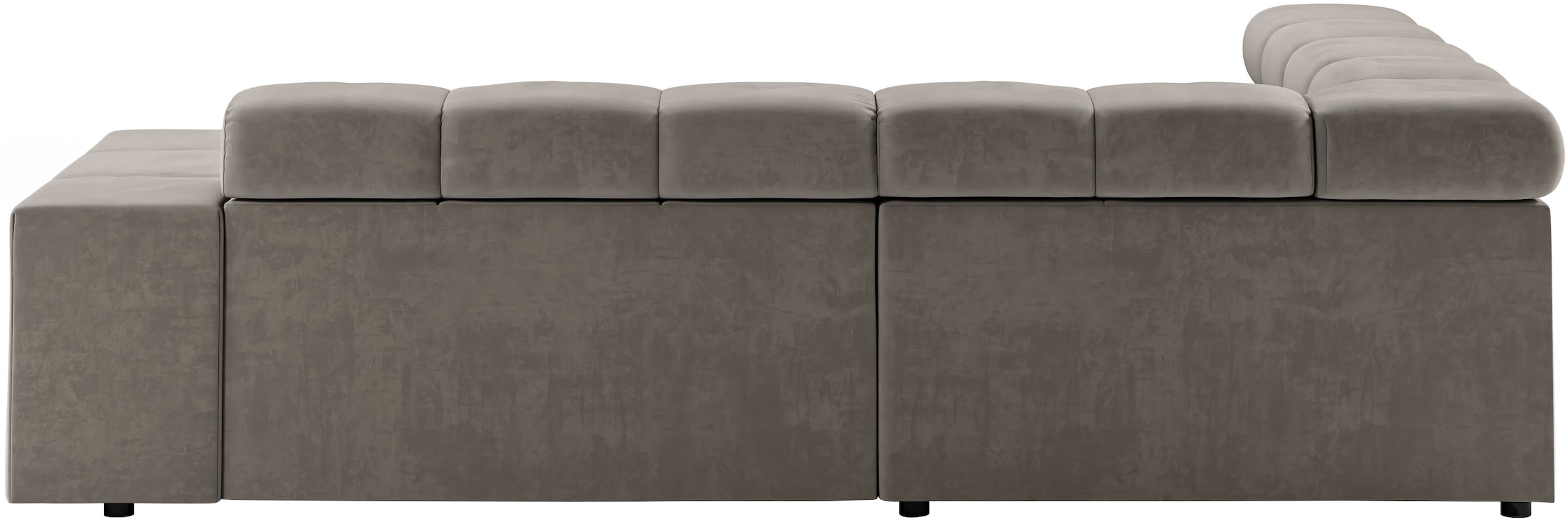 INOSIGN Ecksofa »Ancona, incl. Kopfteilverstellung + 3 Zierkissen L-Form,«, wahlweise motorische Sitztiefenverstellung, B/T(H: 249/215/70 cm