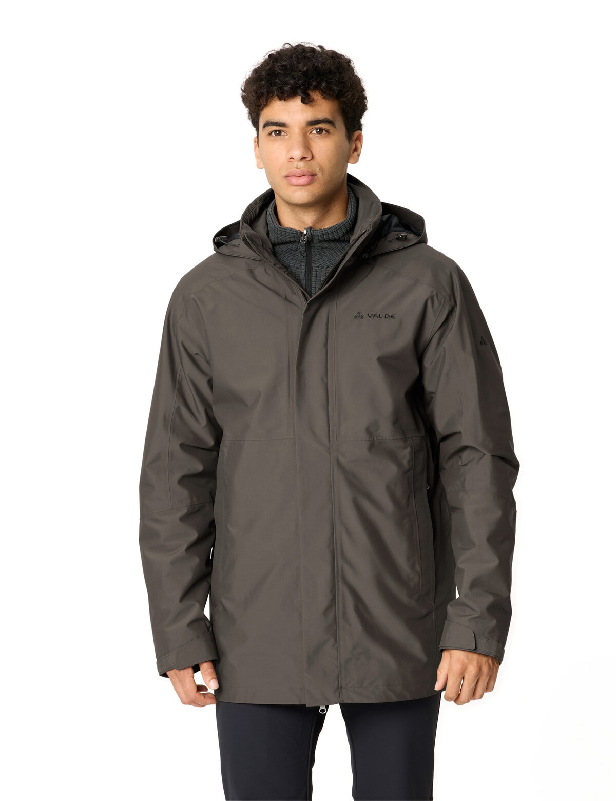 VAUDE 3-in-1-Funktionsparka »MEN'S IDRIS 3IN1 PARKA IV« 2 Stk. tlg. mit regulierbarer Kapuze, mit drei Taschen, Innenjacke aus Fleece