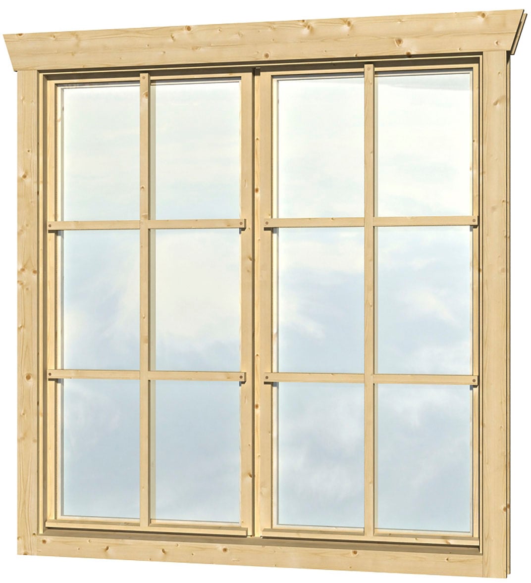 Skanholz Fenster "Doppelfenster", für 45 mm Gartenhäuser günstig online kaufen