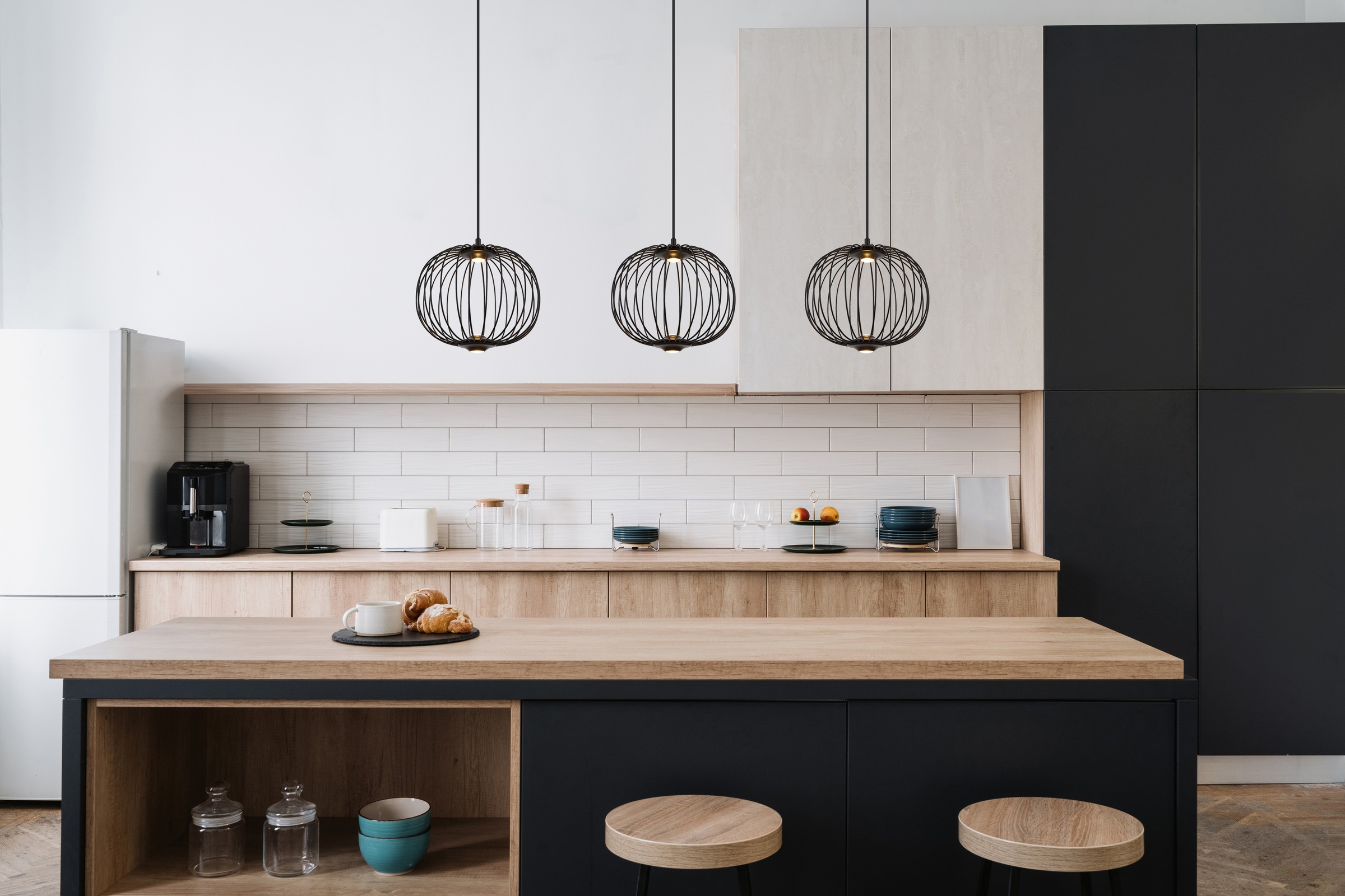 GLOBO LIGHTING Hängeleuchte »GALWAY« LED-Modul 1 Stk. Warmweiß LED Hängeleuchte für Esszimmer schwarz modern