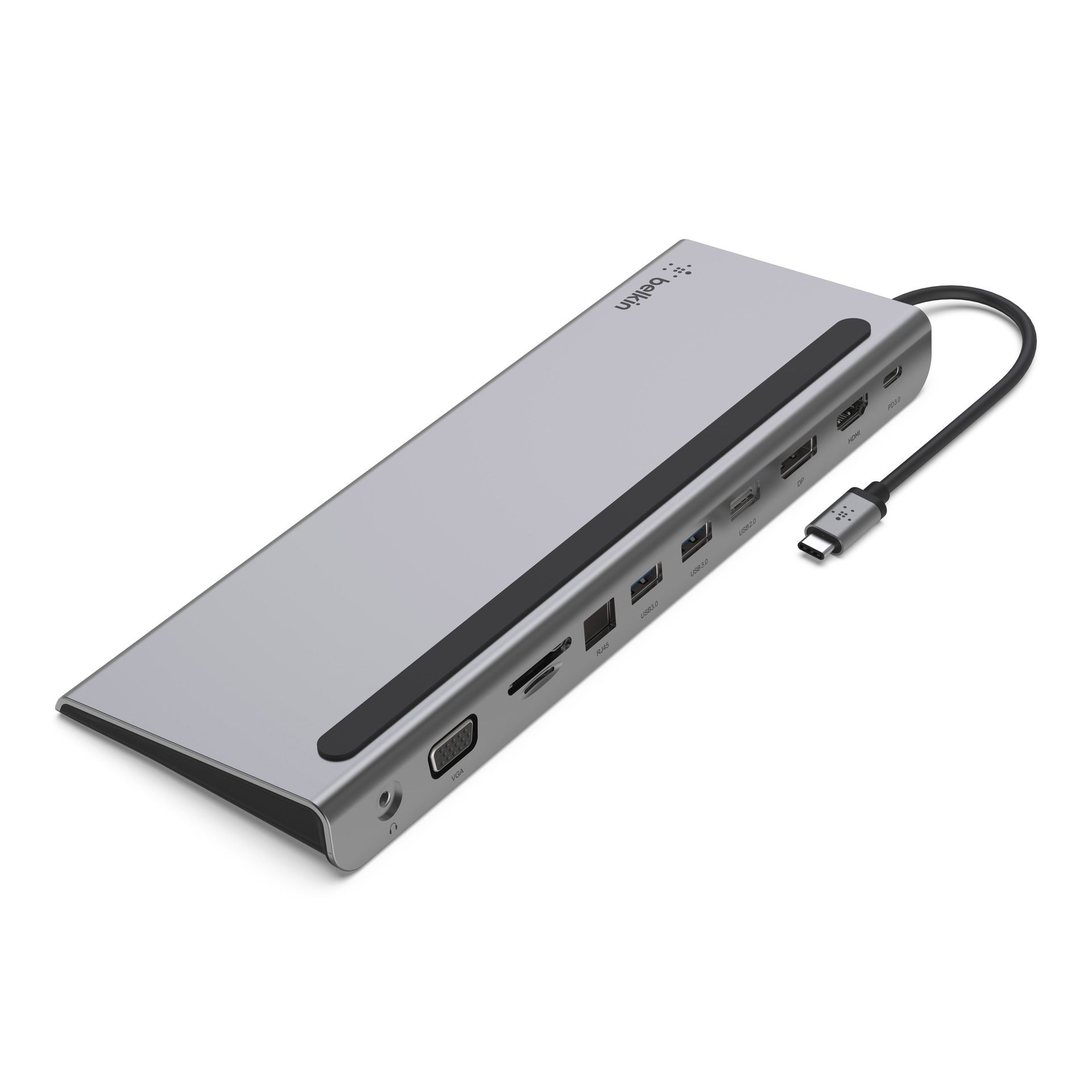 BELKIN Laptop-Dockingstation "Connect USB-C 11-in-1 Multiport Dock", B:15,3mm H:3mm T:32mmgrau, Dockingstationen