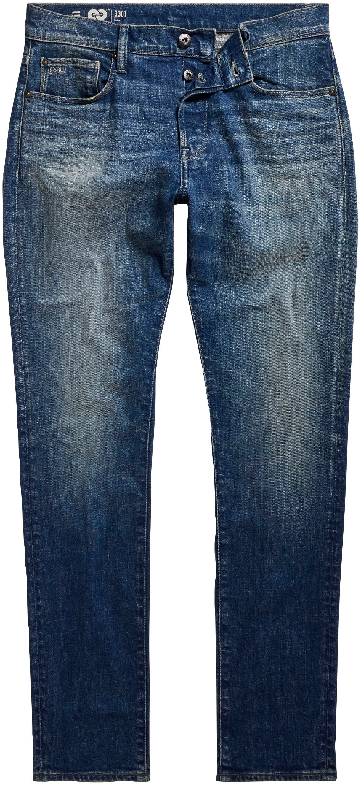 G-STAR Slim-fit-Jeans »3301 Slim«, mit toller Waschung und Elasthan