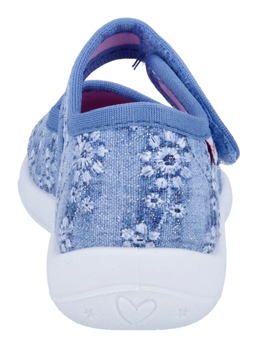 Richter Hausschuh »Mia«  Klettschuh, Kindergartenschuh, mit Label, Größenschablone zum Download