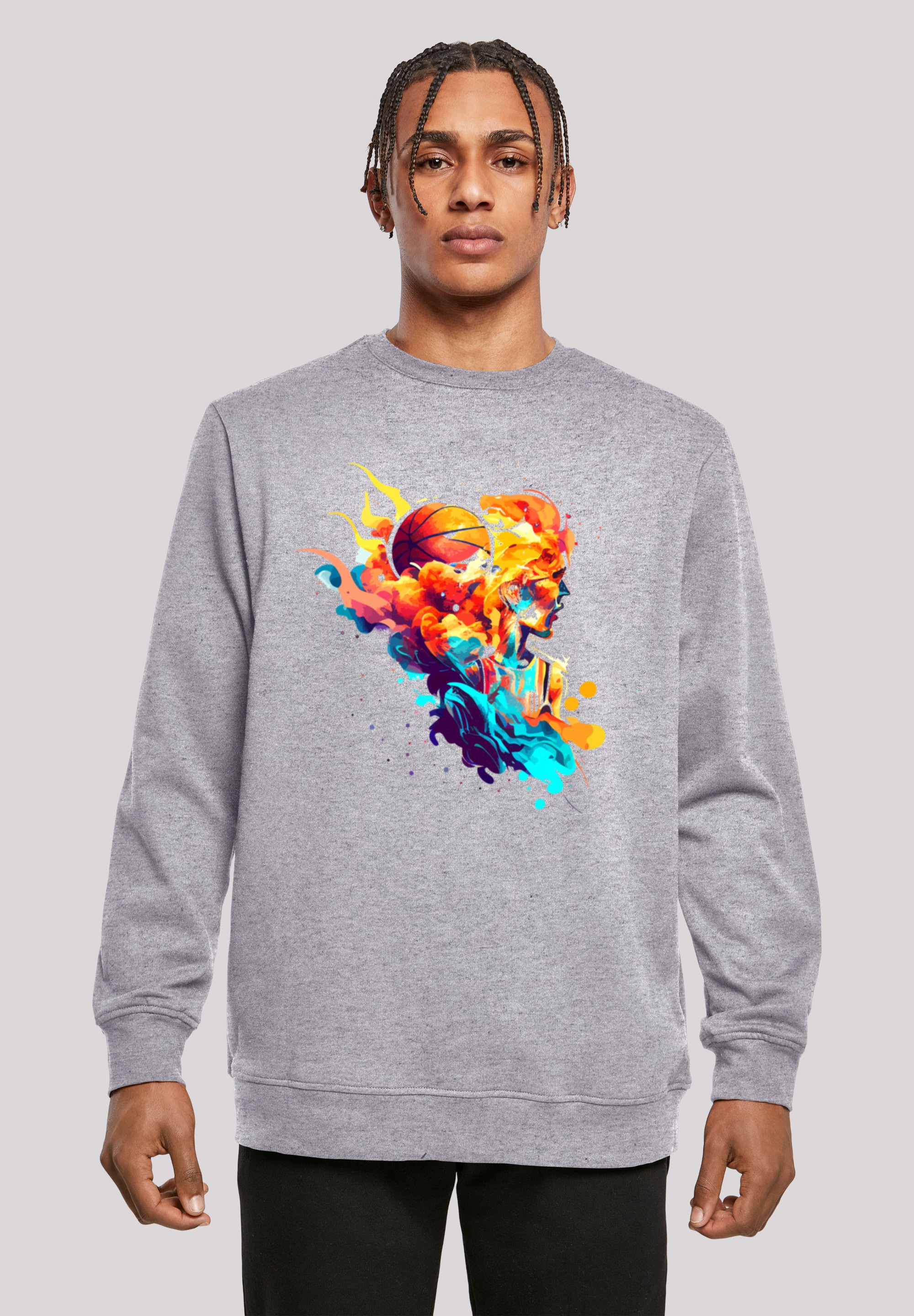 F4NT4STIC Kapuzenpullover "Basketball Sport Player CREW", Print