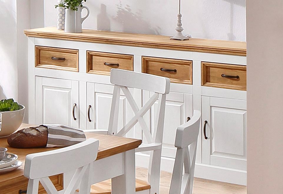 Home affaire Sideboard »Selma«, Kommode mit 4 Türen und 4 Schubkästen. Breite 192 cm