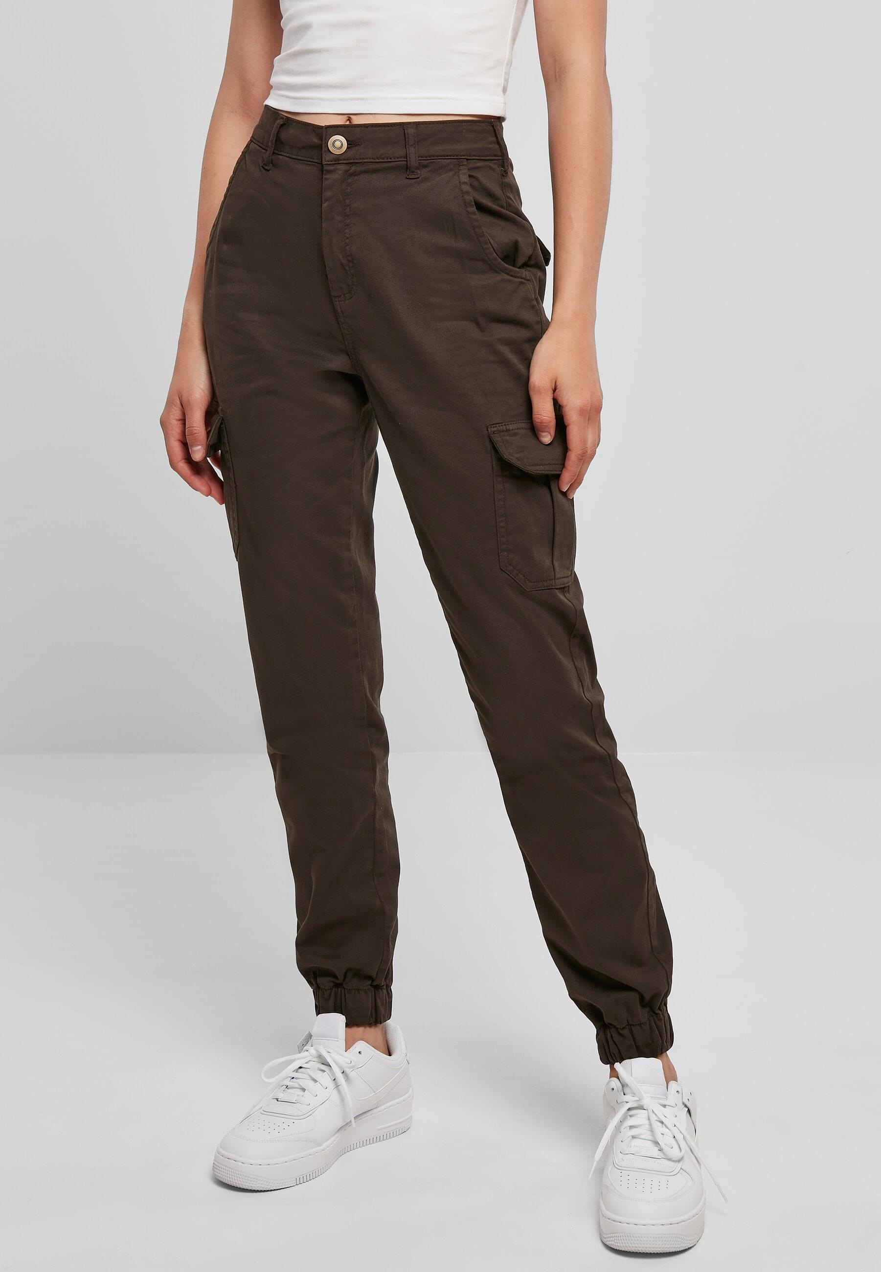 URBAN CLASSICS Cargohose »Urban Classics Damen Ladies High Waist Cargo Pants«, (1 tlg.)