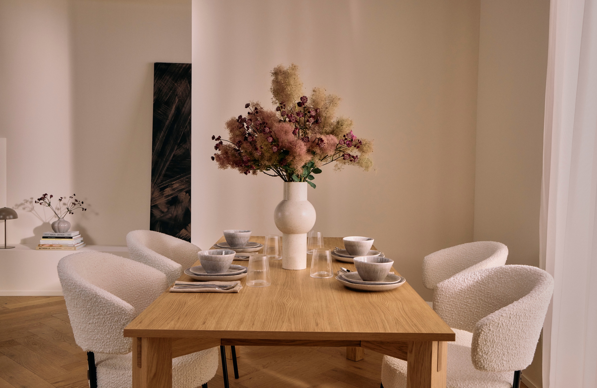 LeGer Home by Lena Gercke Esszimmerstuhl »Sölve, TOPSELLER!«, (Set), 2 St., Boucle Bezugsstoff, Metallgestell, Sitztiefe 48 cm