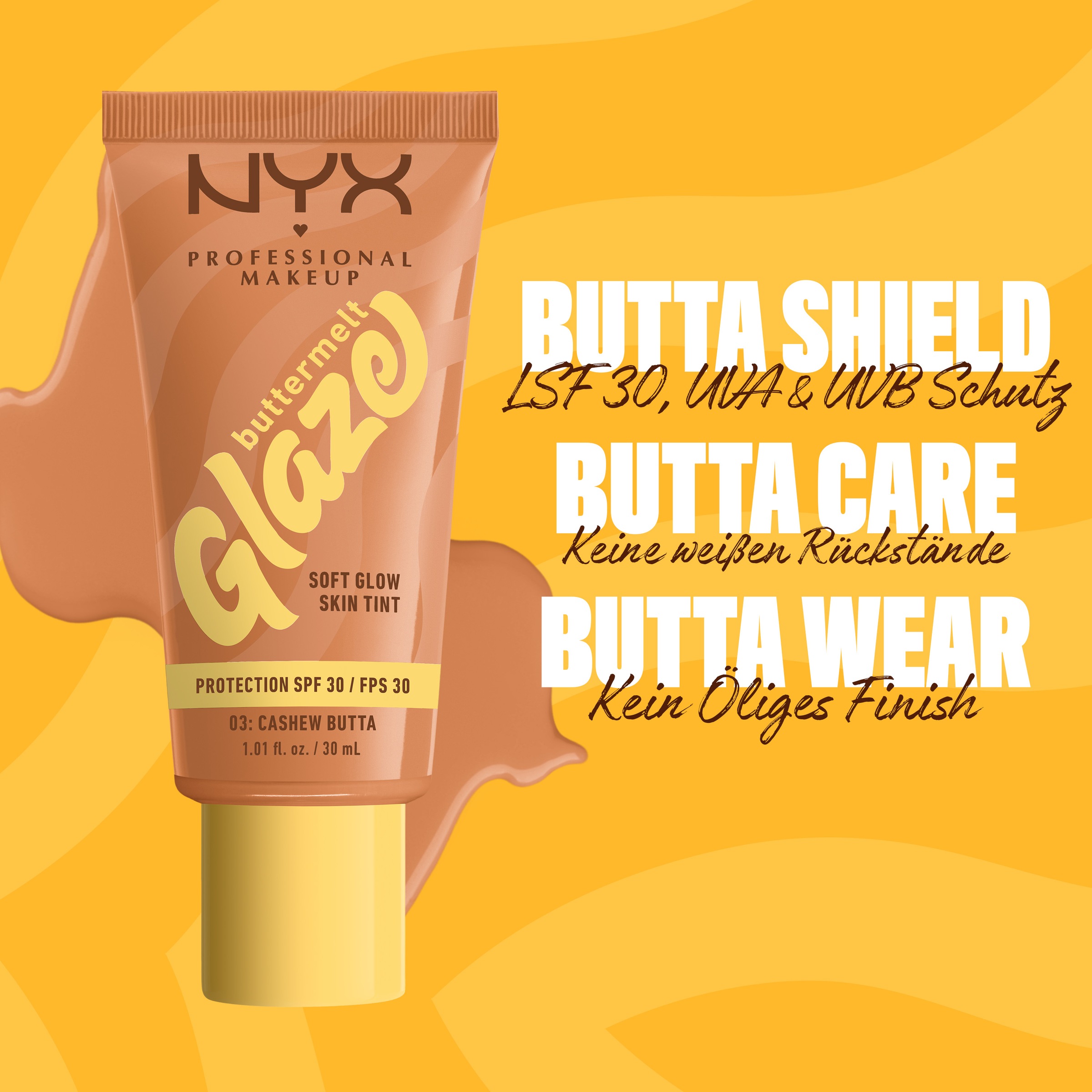 NYX Foundation »NYX Professional Makeup Buttermelt Glaze Foundation LSF 30«