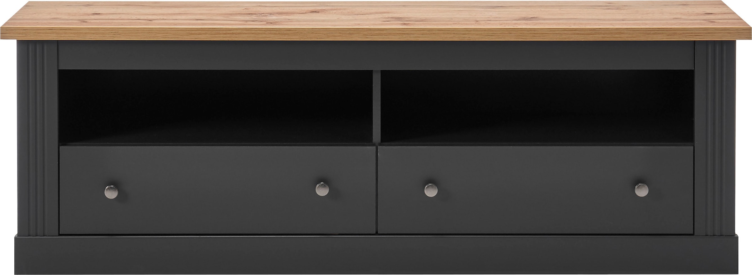 OTTO home Lowboard "Westminster, TV-Unterteil im Landhausstil, Kommode, TV-Schrank" Metallgriffe, viel Stauraum, in 2 Farben & drei Größen erhältlich