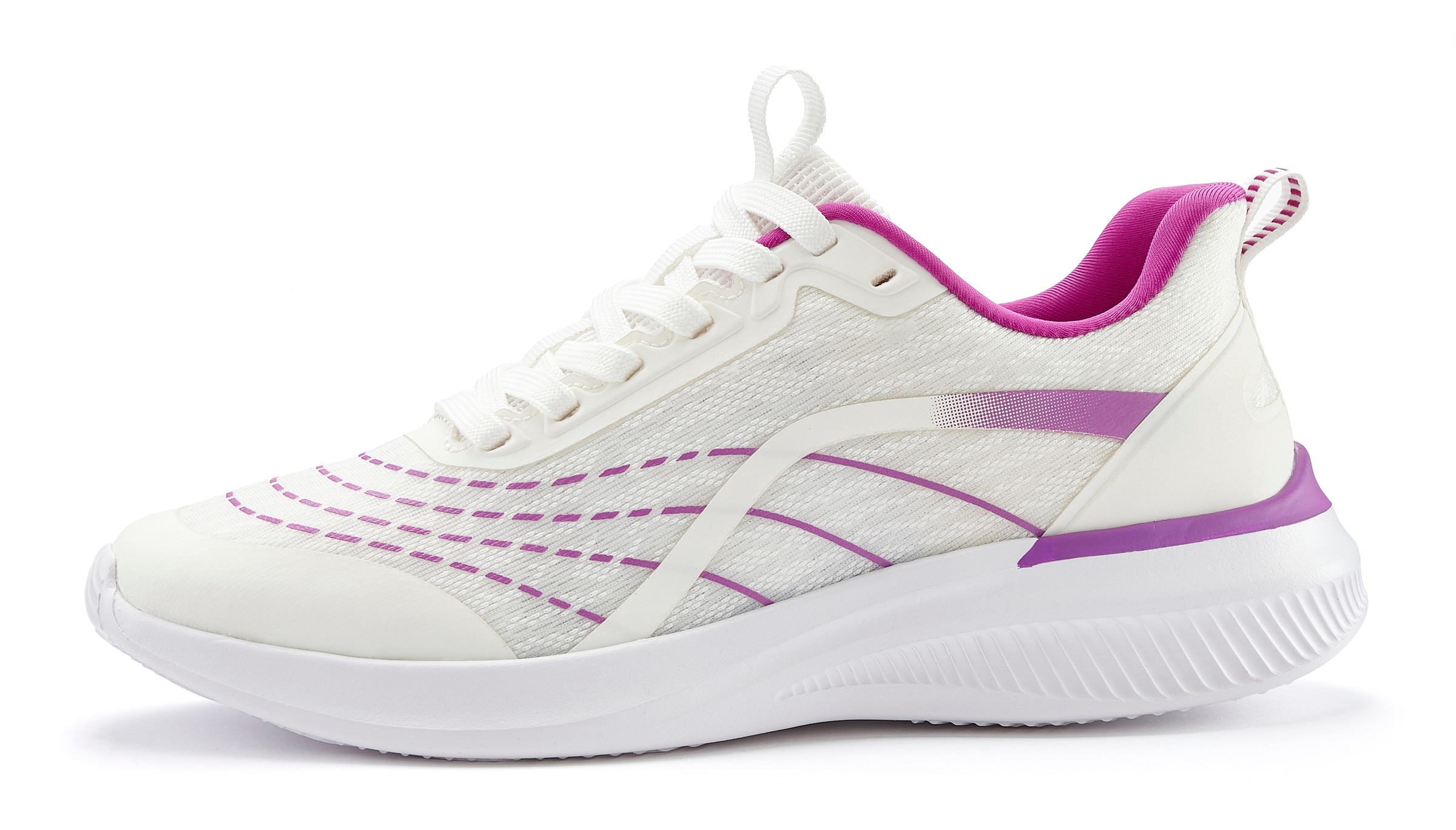 Thumbnail - LASCANA Sneaker "Halbschuh, Schnürschuh, Freizeitschuh, Turnschuhe," aus Textil mit Farbakzenten