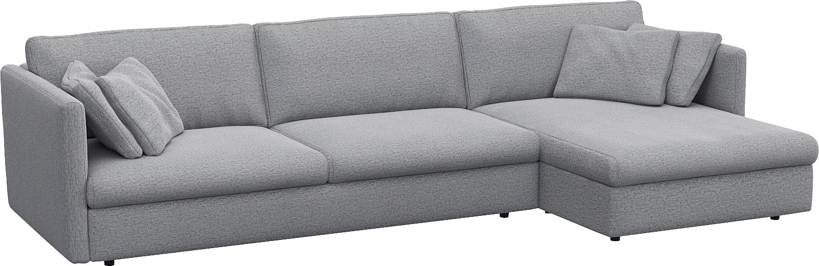 FLEXLUX Ecksofa »Lovane«, Weich & anschmiegsam, große Sitztiefe auf Kaltschaum, Dekokissen inkl.