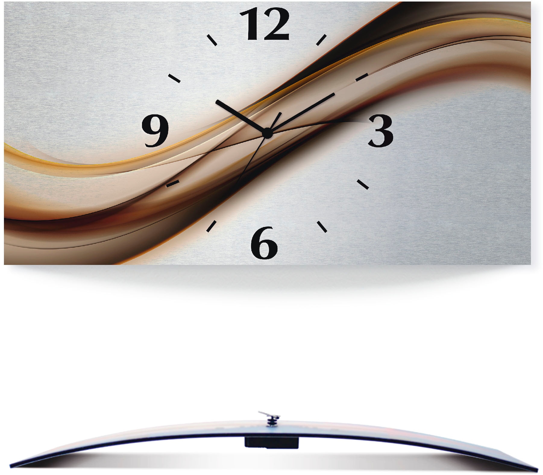 Artland Wanduhr "Welle" wahlweise mit Quarz- oder Funkuhrwerk, lautlos ohne günstig online kaufen