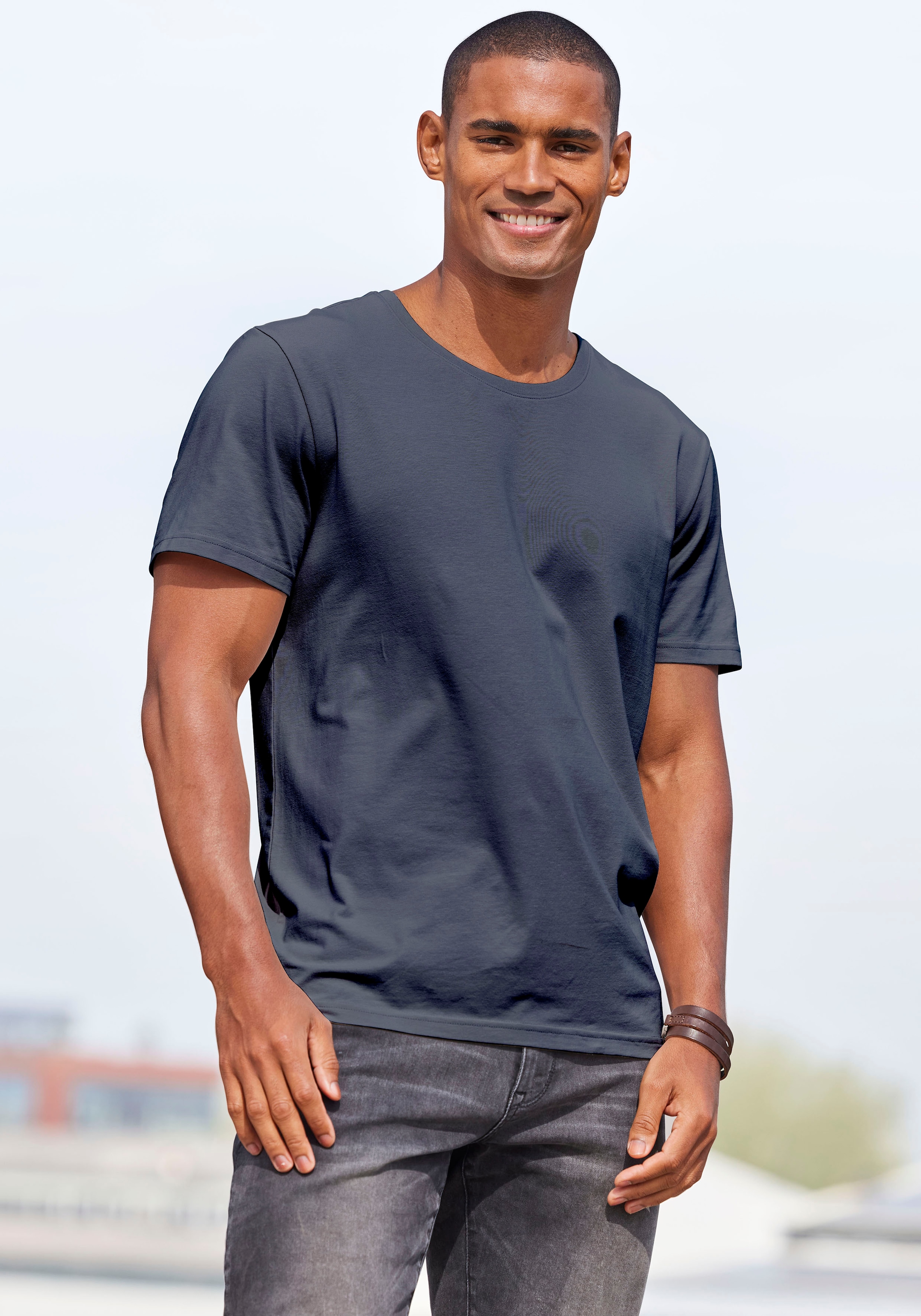 AUTHENTIC LE JOGGER T-Shirt, (Packung, 2), Freizeitshirt aus 100% Baumwolle