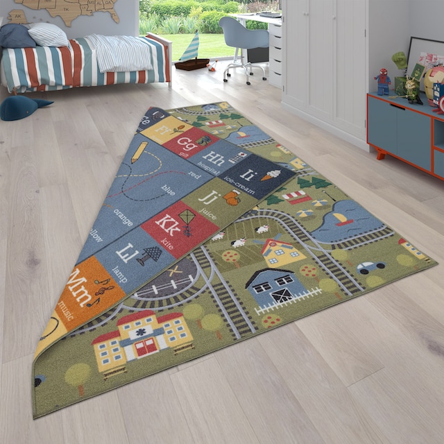Paco Home Kinderteppich »Lino 682«, rechteckig, Wendeteppich, Straßen-Spiel- Teppich & Lernteppich, Kinderzimmer kaufen | BAUR