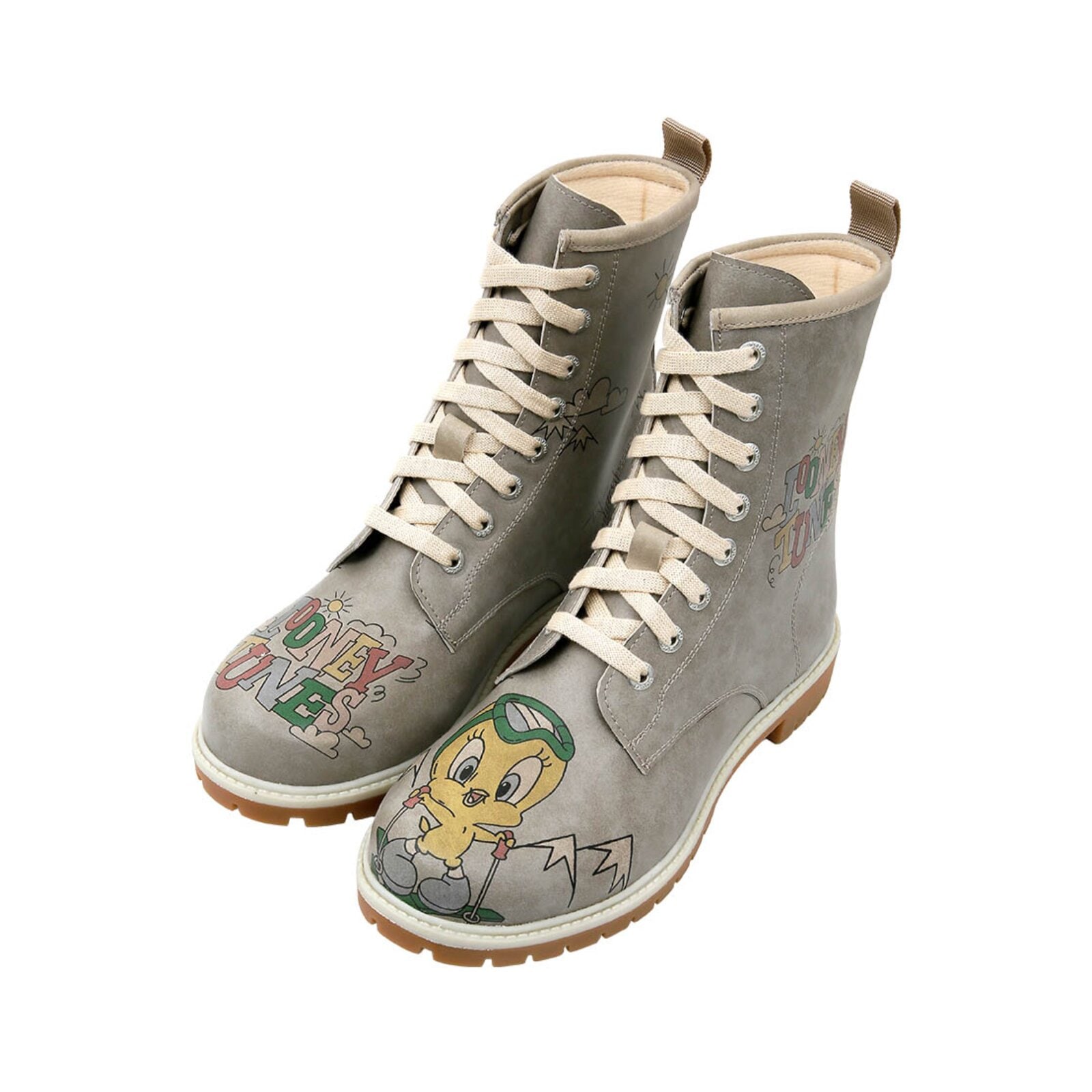 DOGO Schnürboots »Longe Boots Schnürstiefel Looney Tunes Ski Club Damen«  Handgefertigt