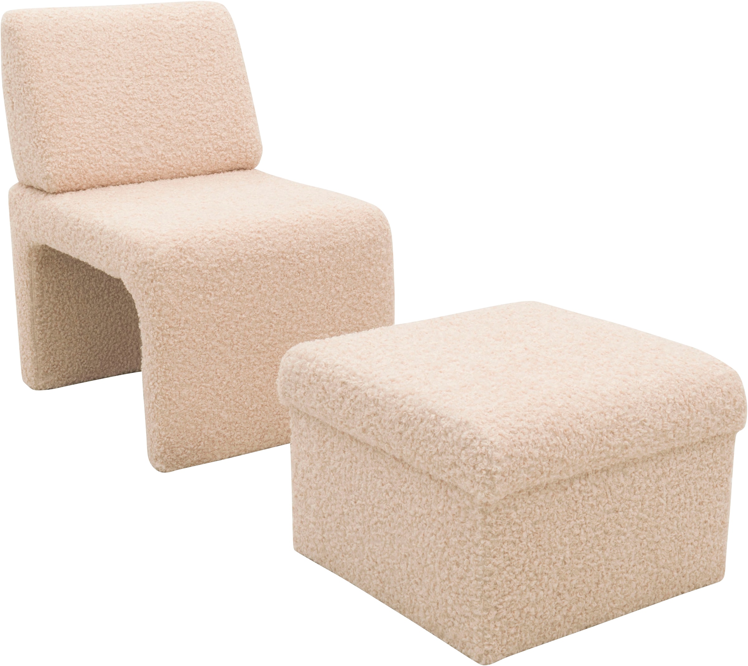 DOMO collection Sessel »700017«, inkl. Hocker mit Stauraum
