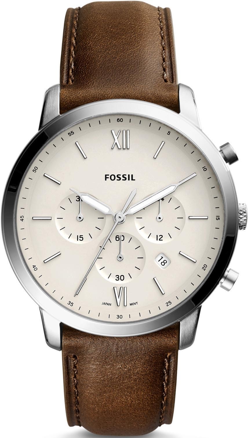 Fossil Chronograph »NEUTRA, FS5380«, Quarzuhr, Armbanduhr, Herrenuhr, Stoppfunktion, Datum