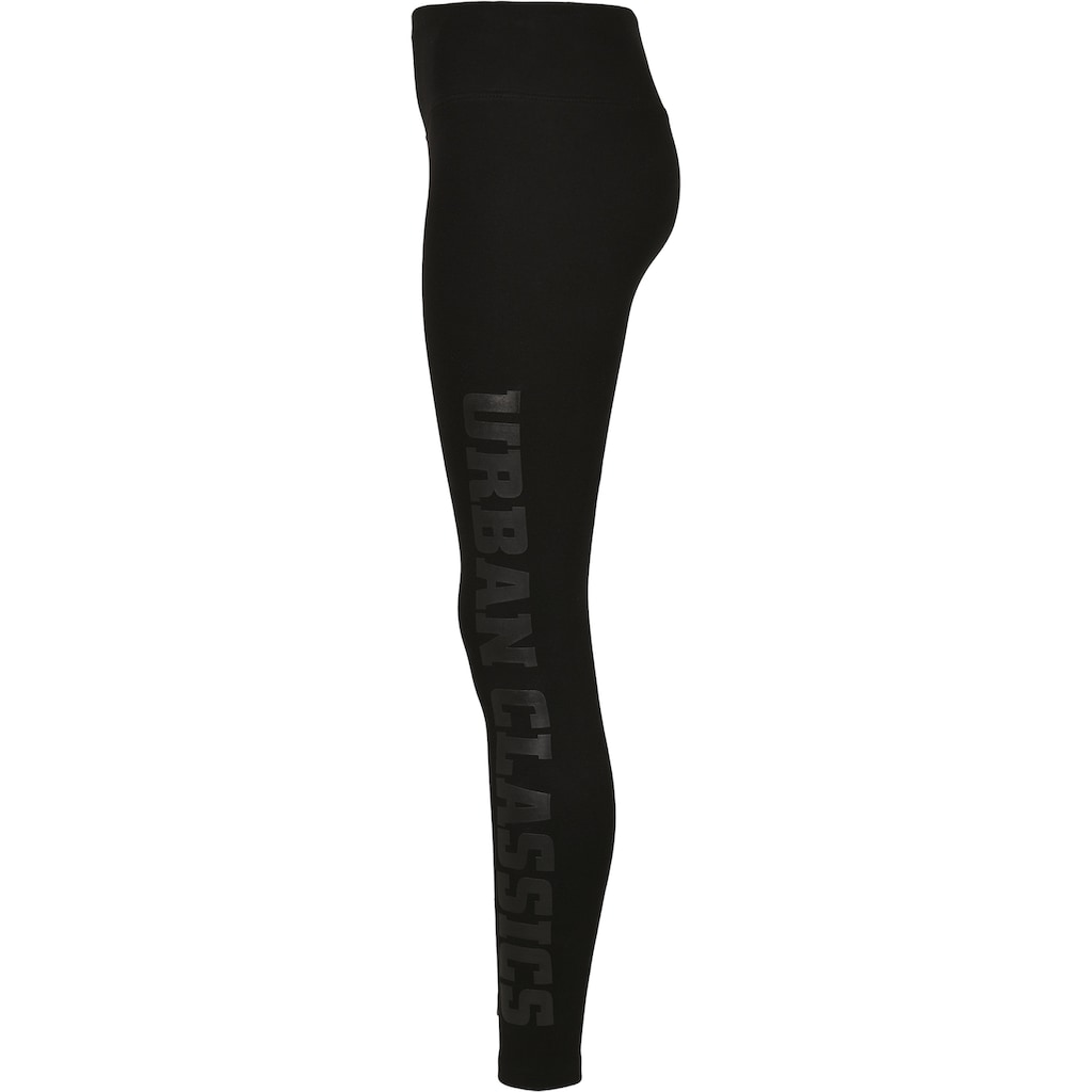 URBAN CLASSICS Leggings »Urban Classics Damen Ladies High Waist Branded Leggings«, (1 tlg.)