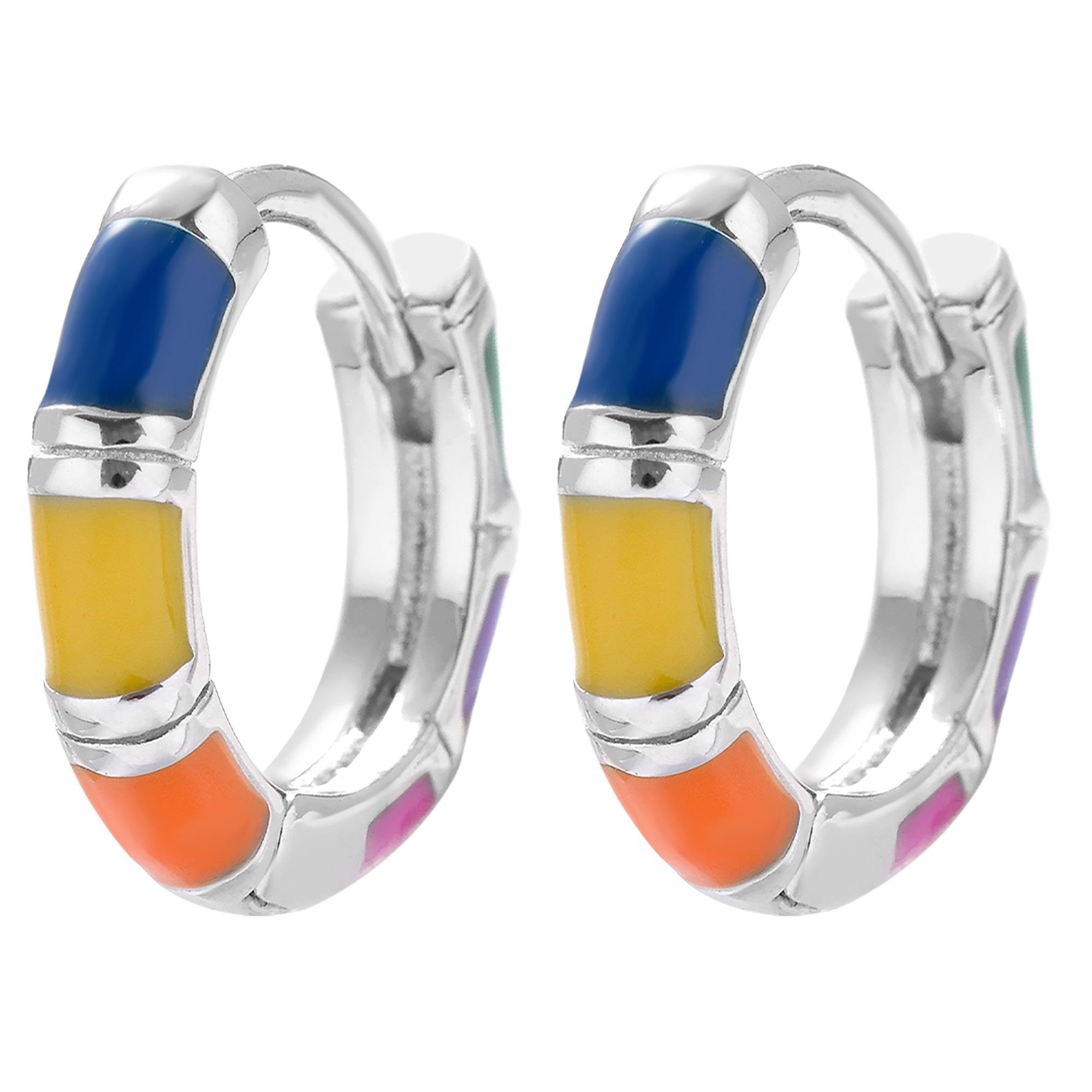 Paar Ohrhänger ADELIA´S "Damen Ohrstecker aus 925 Sterling Silber Ø 9.5 mm - Ø 9.5 mm", bunt, Ohrringe, Damen, Damen, Silber 925 (Sterlingsilber)