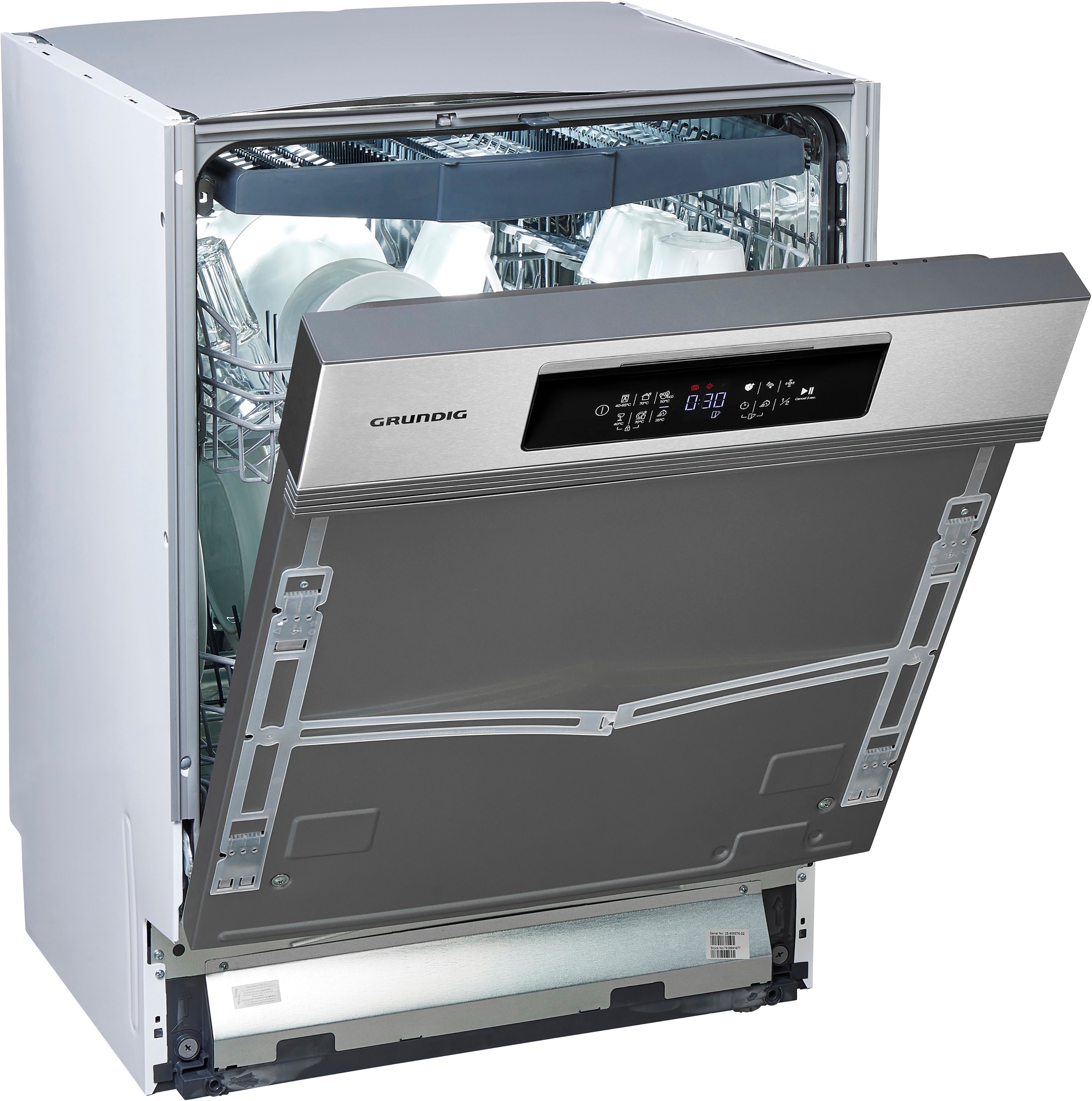 Grundig teilintegrierbarer Geschirrspüler »GNIP4420X 7628891677«, 15 Maßgedecke, CornerWash
