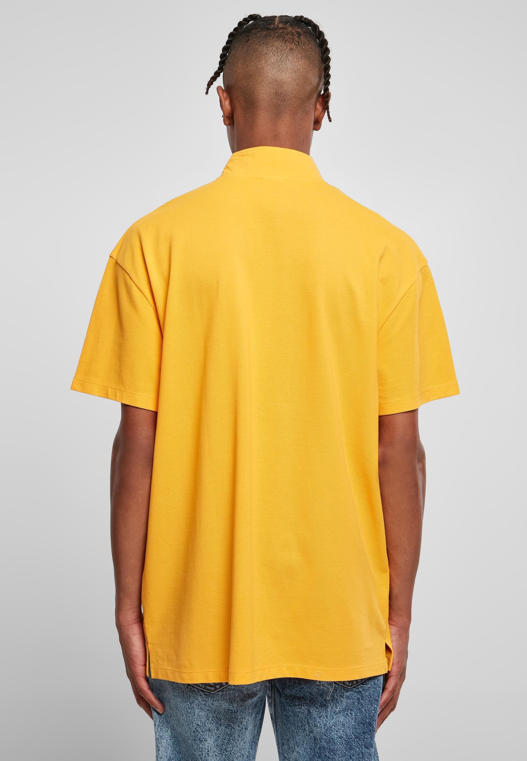 URBAN CLASSICS T-Shirt »Urban Classics Herren Boxy Zip Pique Tee«, (1 tlg.)
