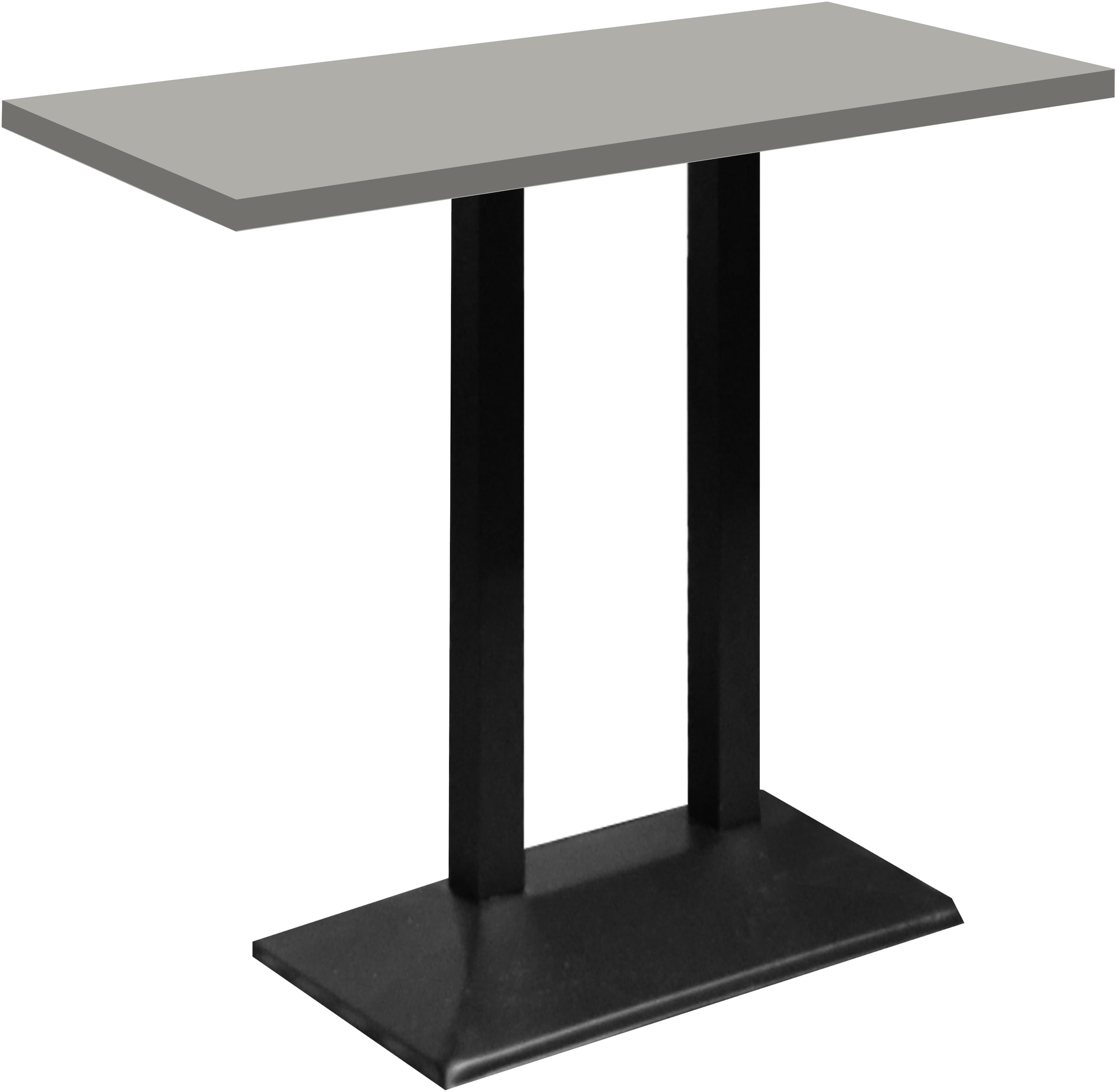 Mäusbacher Bistrotisch "Big Bistro Metall" Doppelsäulengestell, eckige Platte BHT 120x105x70 cm