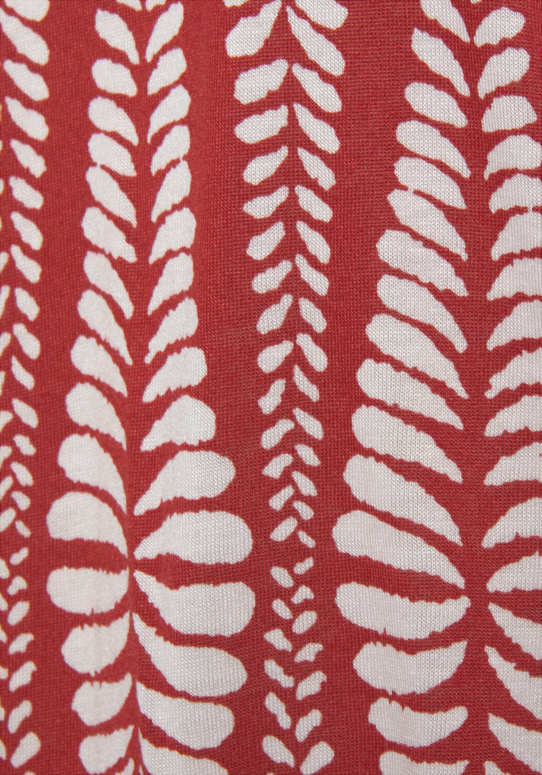 LASCANA Jerseykleid, mit breitem Smokbund, kurzes Sommerkleid mit Alloverprint