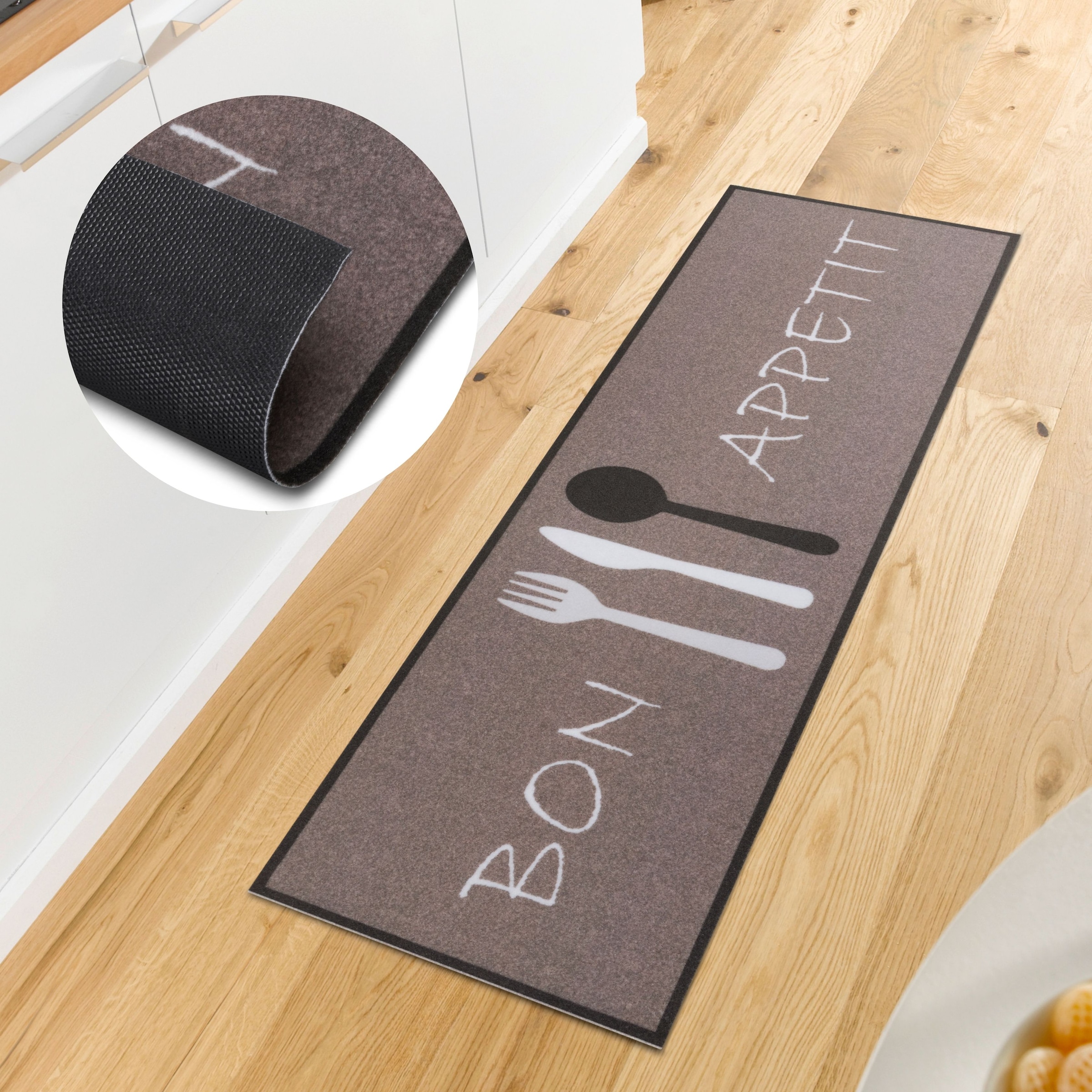 HANSE Home Küchenläufer "Bon Appetit Cutlery" rechteckig 3 mm Höhe Läufer, günstig online kaufen