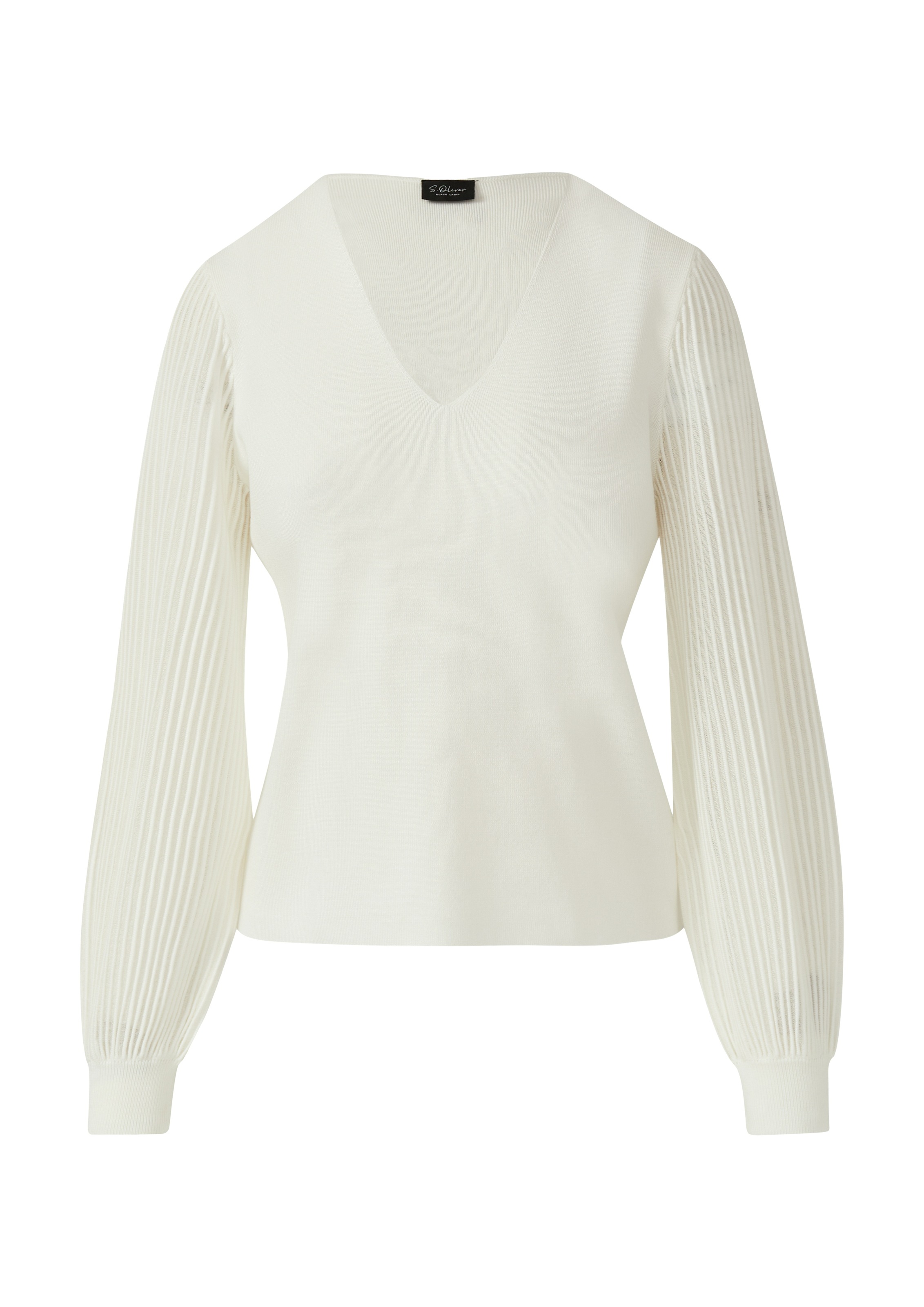 Thumbnail - s.Oliver BLACK LABEL Strickpullover mit semitransparenten Ärmeln