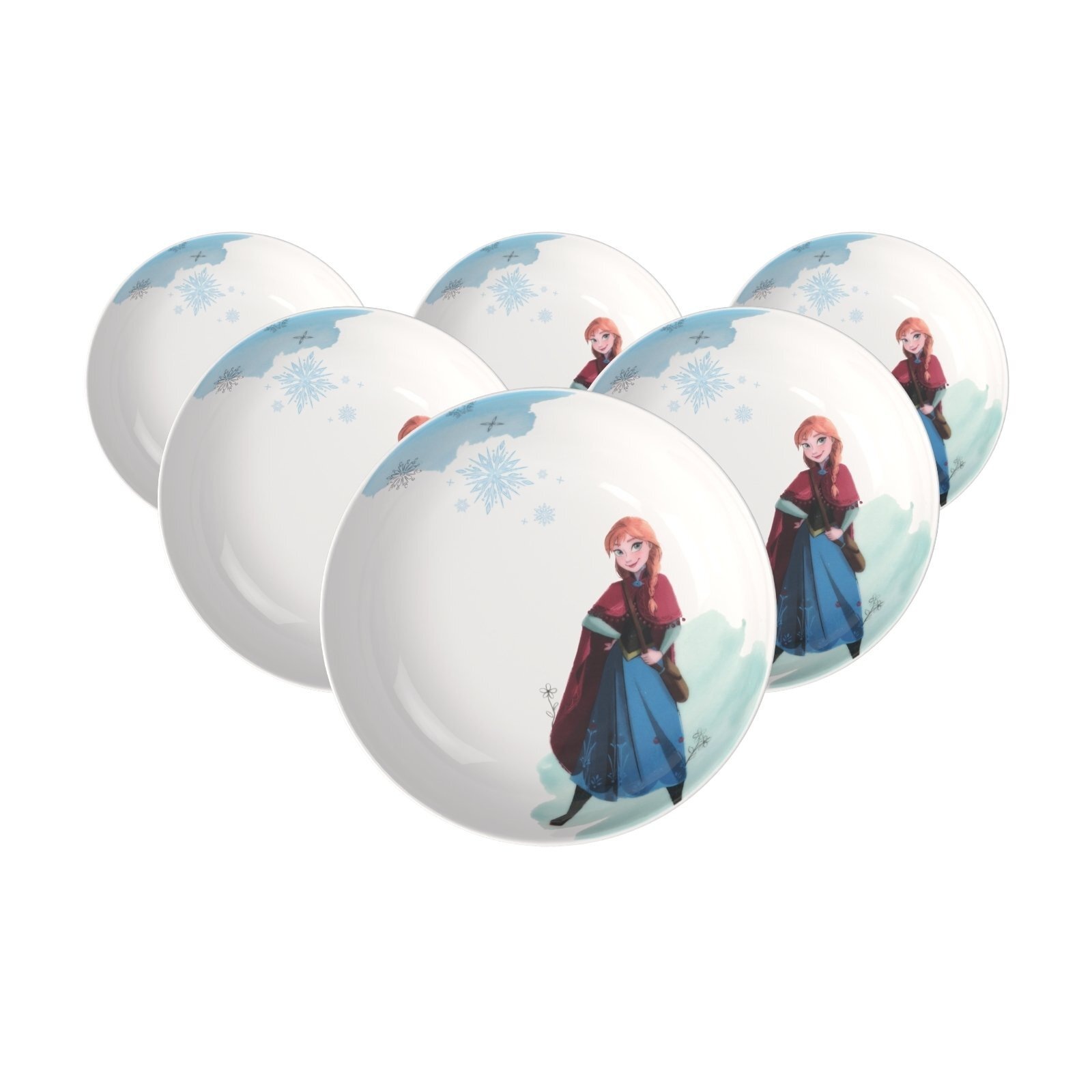 Villeroy & Boch Teller "Suppenteller Disney Frozen ø 18,7 cm 6er Set bunt" Spülmaschinenfest, Mikrowellensicher
